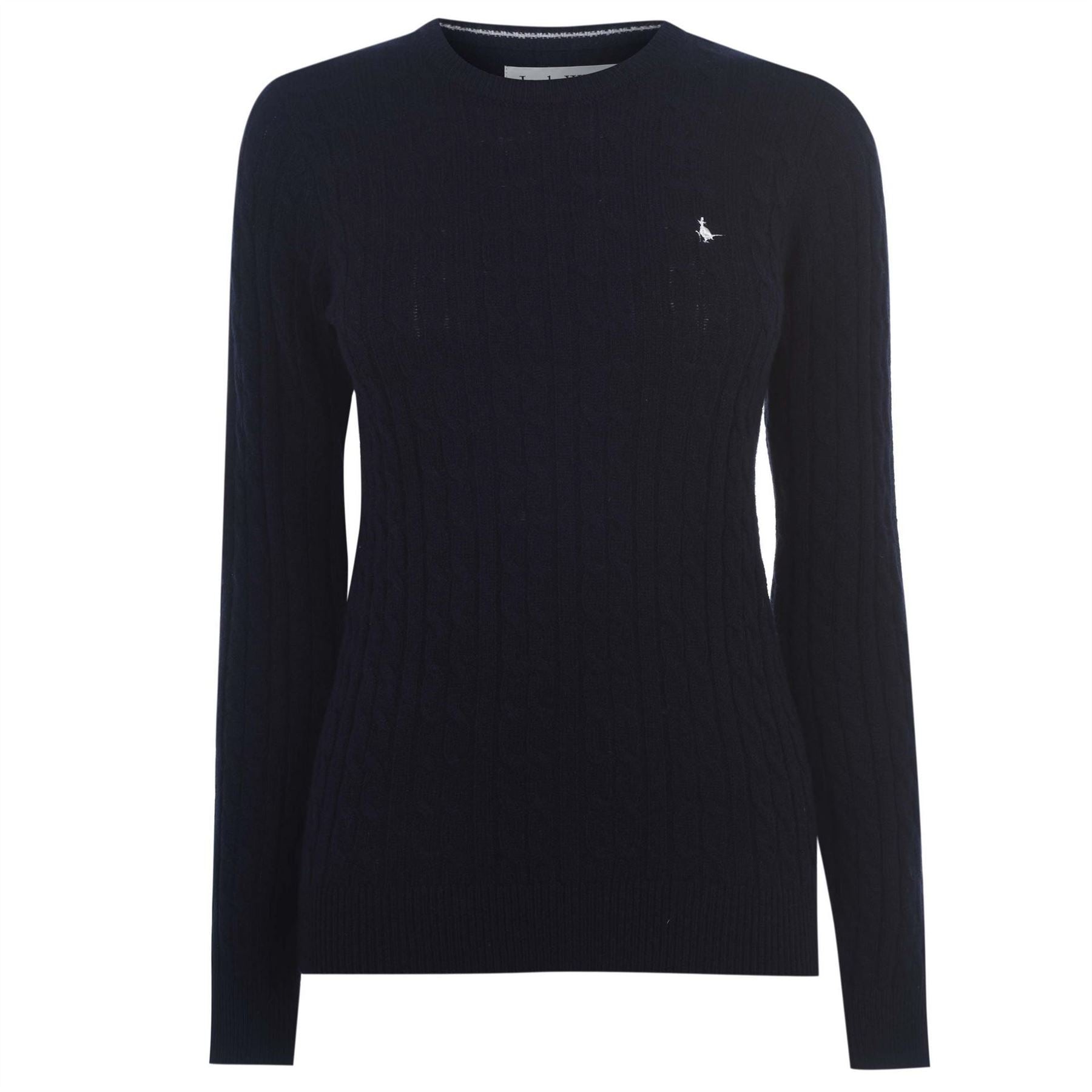 Jack Wills Womens Tinsbury Merino Wool Blend Cable Knitted Jumper