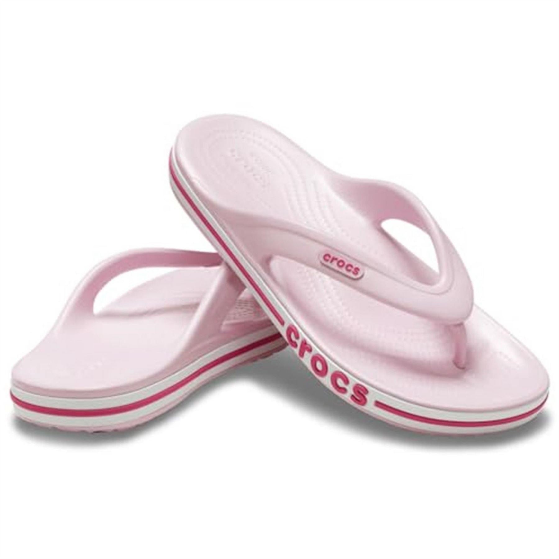 Crocs Baya Lined Flip Flops with Lacoste Lettering
