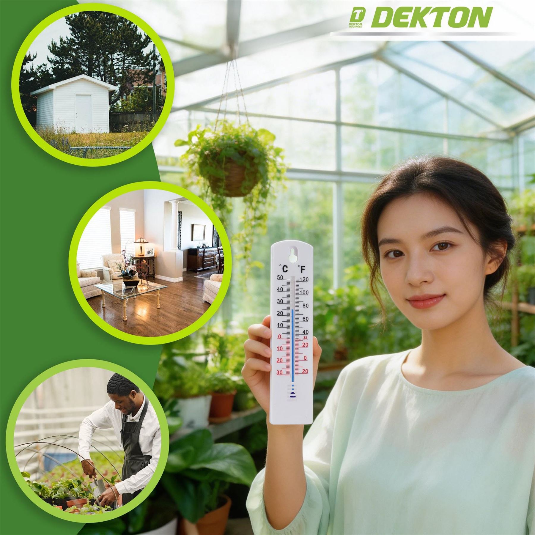 Dekton Garden Wall Thermometer