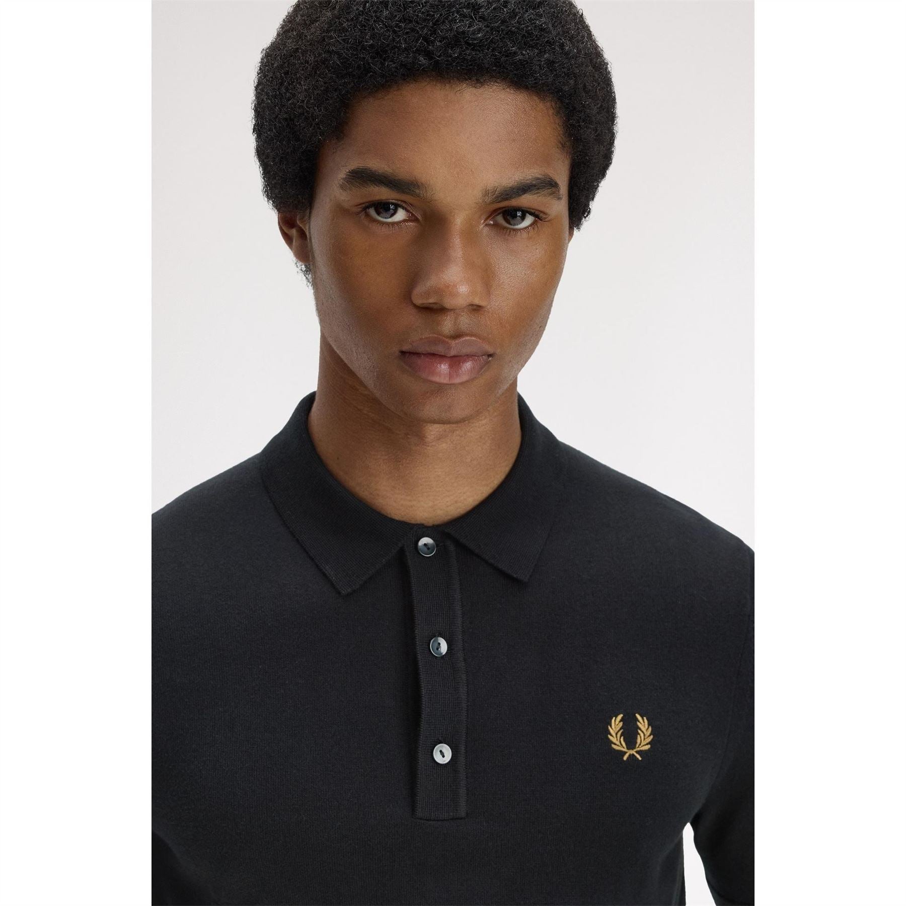 Fred Perry Knitted Short Sleeve Polo Shirt