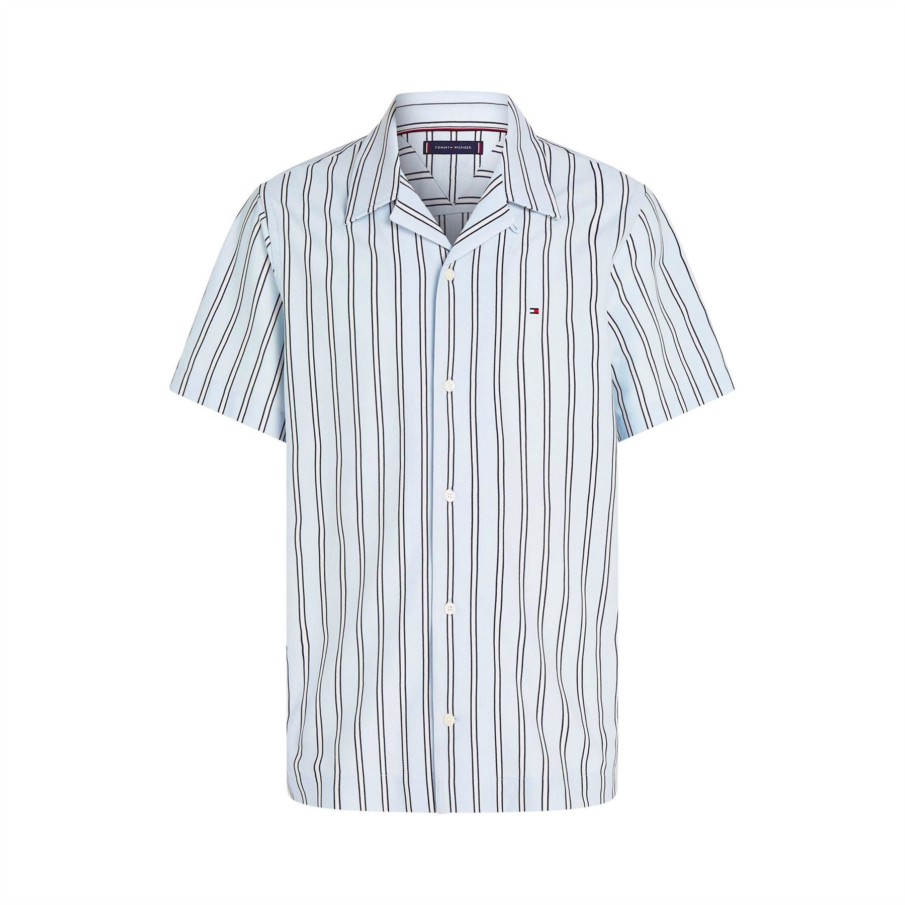 Tommy Hilfiger Knitted Stripe Short Sleeve Patterned Shirt