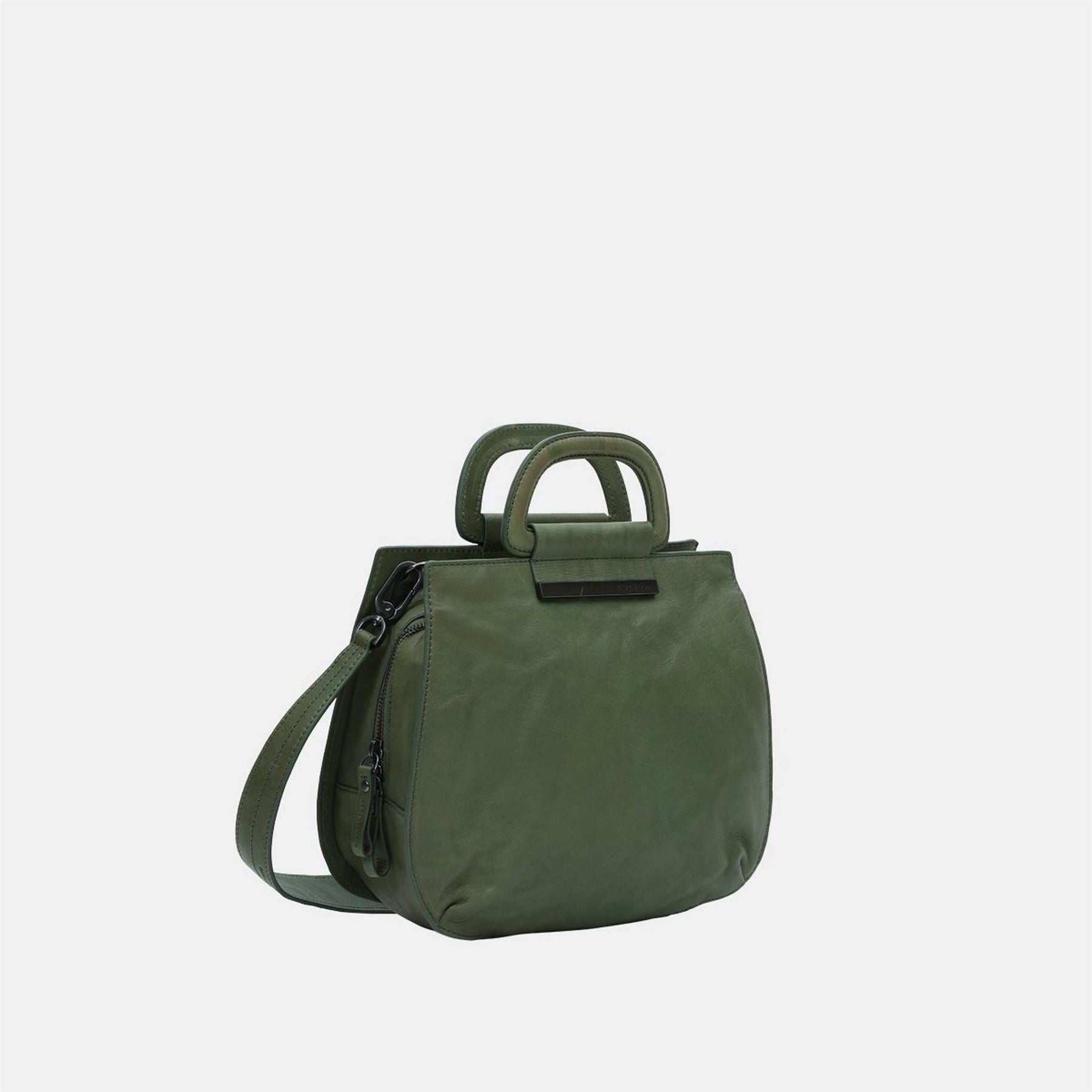 Aunts and Uncles Top Handle Large Moon Bag with Logo