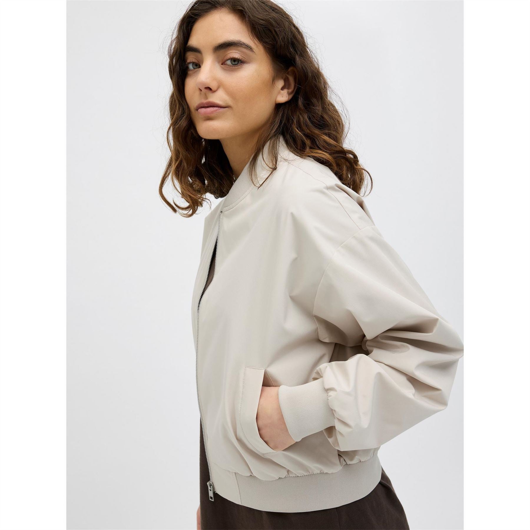 JJXX Ella Relaxed Fit Ribbed Cuff Bomber Jacket