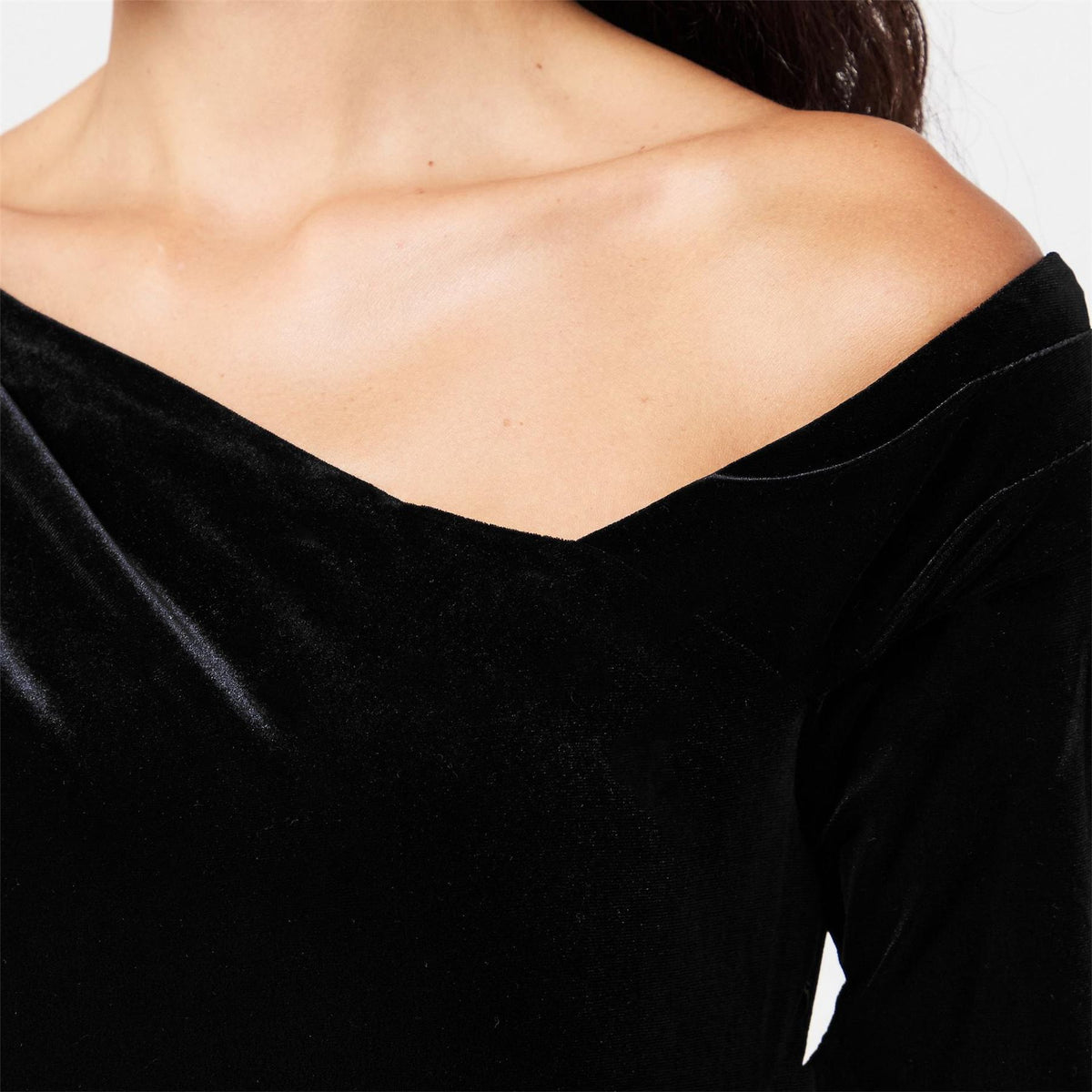 Lauren by Ralph Lauren Cateema Asymmetric Neck Long Sleeve Maxi Gown
