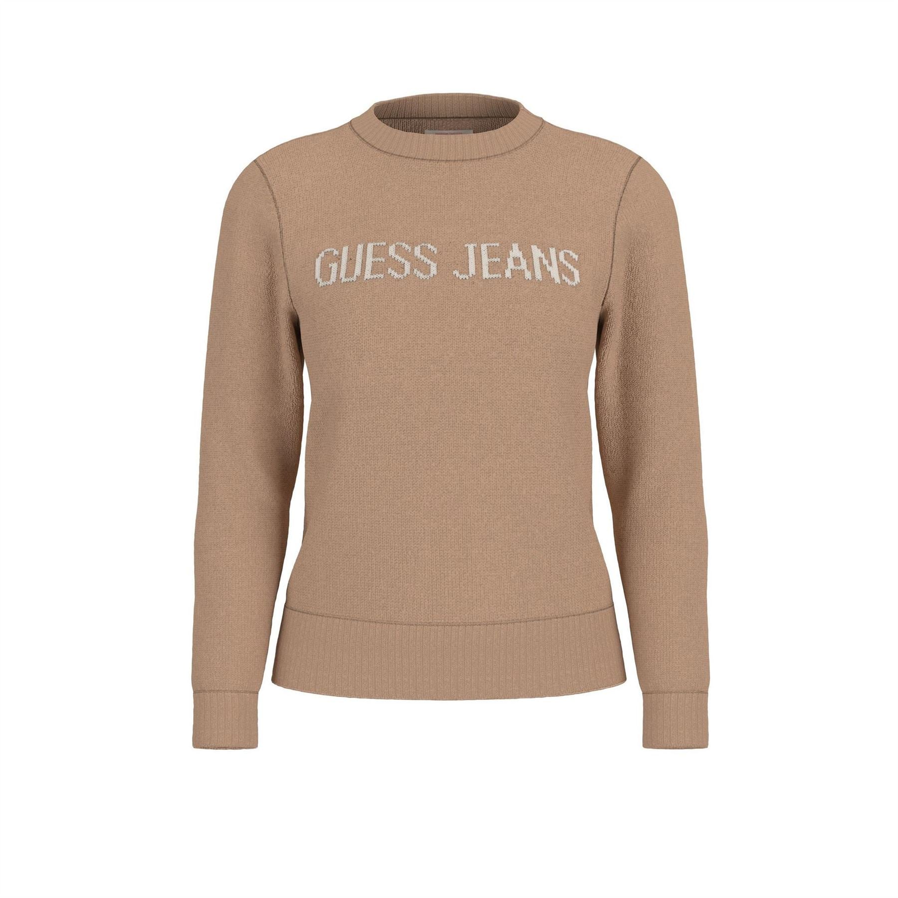 Guess Intarsia Knitted Crew Neck Jumper