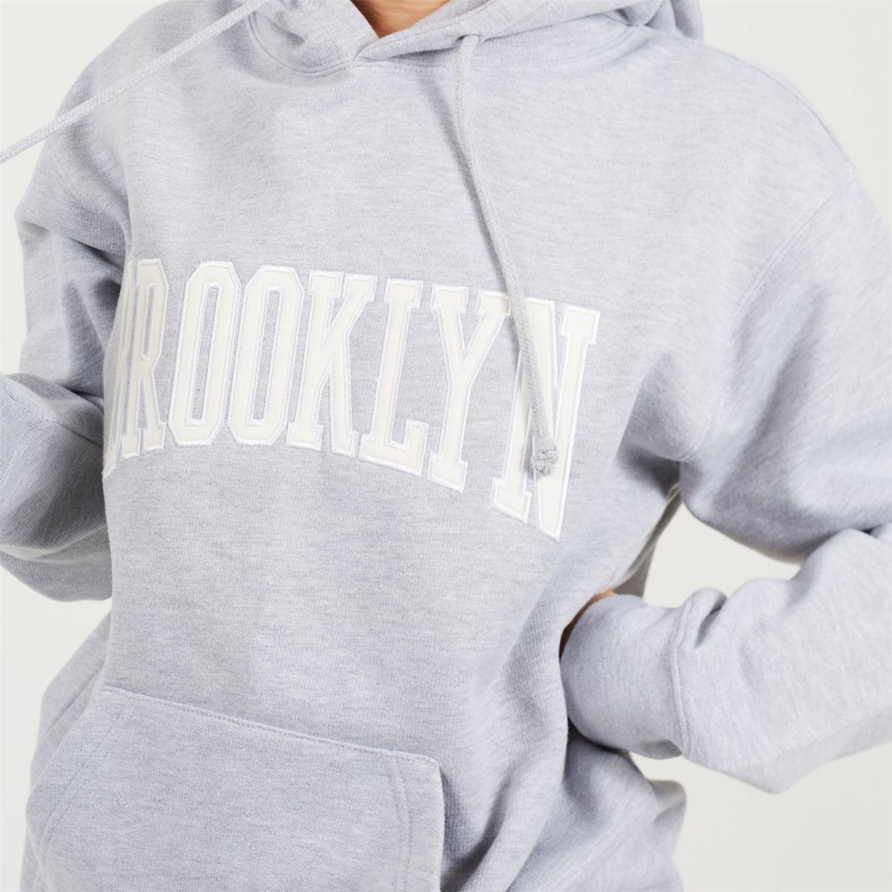 Brave Soul Womens Hooded Sweatshirt With Brooklyn Chest Print