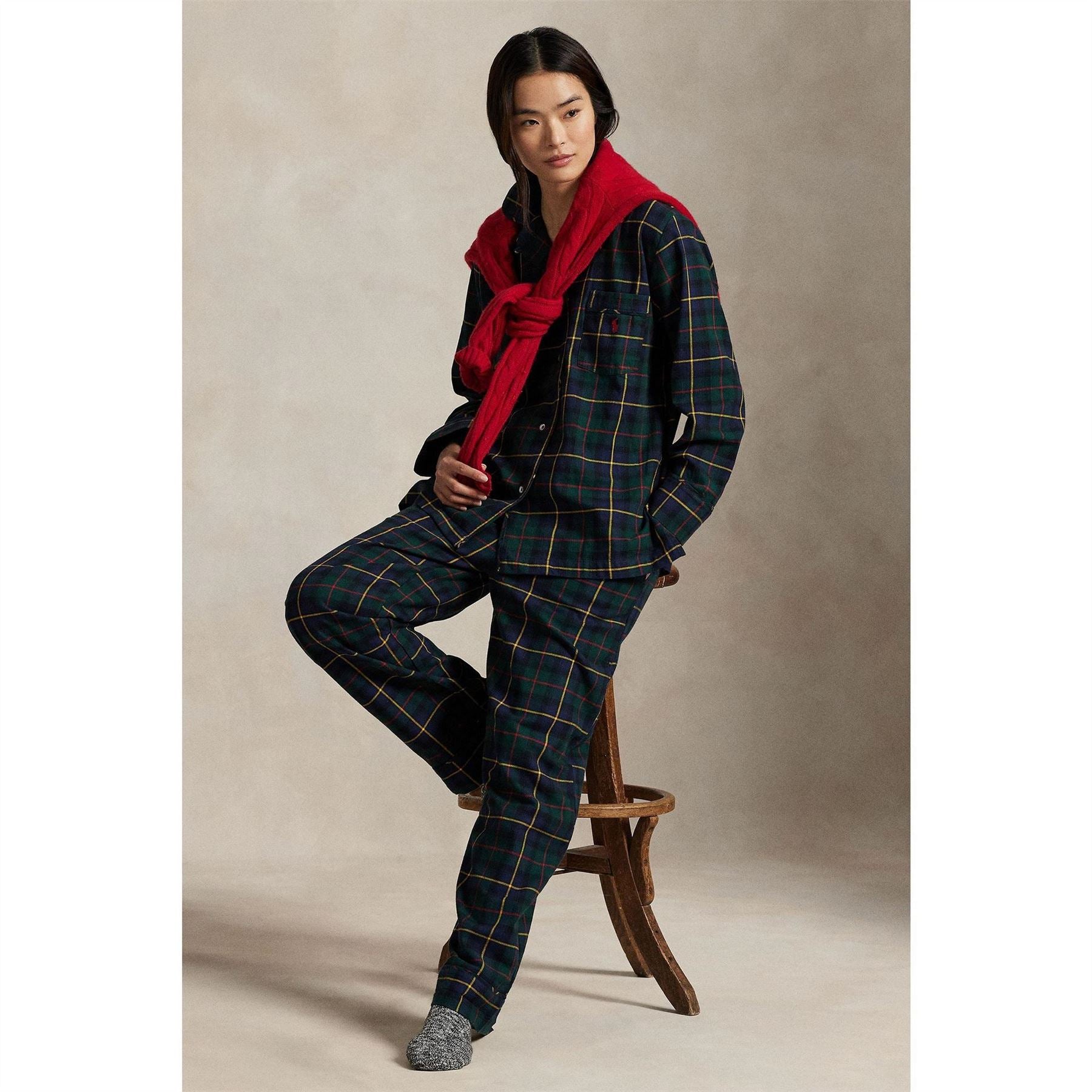 Polo Ralph Lauren Madison Collared Neck Long Sleeve Pyjama Set