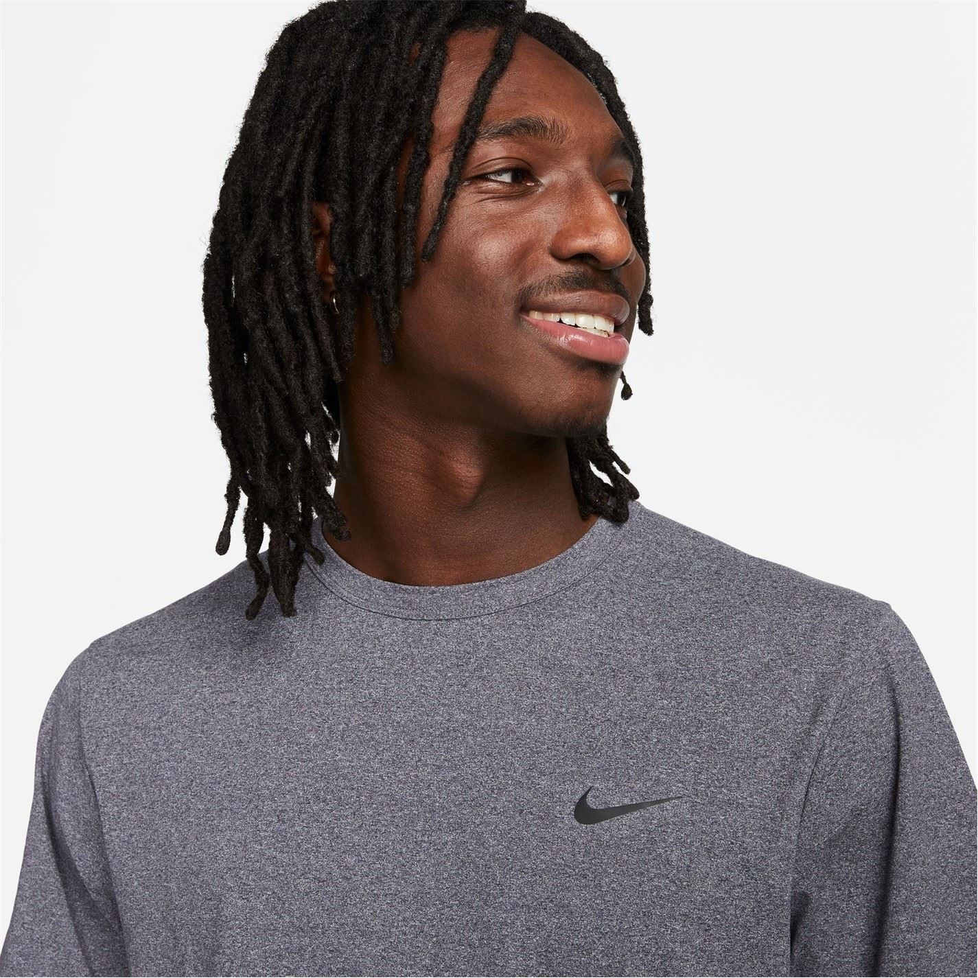 Nike Mens Dri Fit Uv Hyverse Short Sleeve Fitness Top