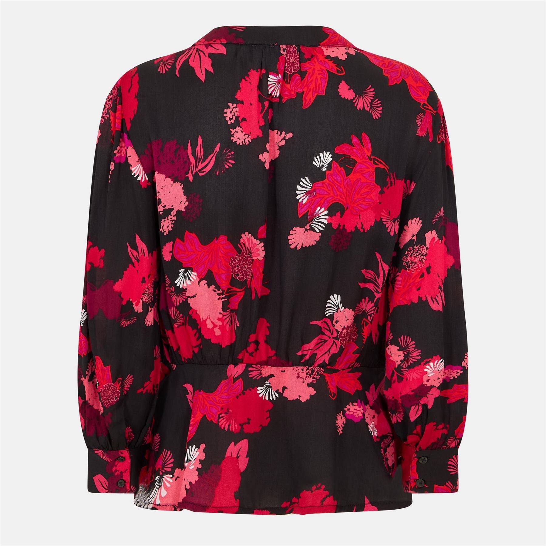 French Connection Chiara Balloon Sleeve Long Patterned Shirt