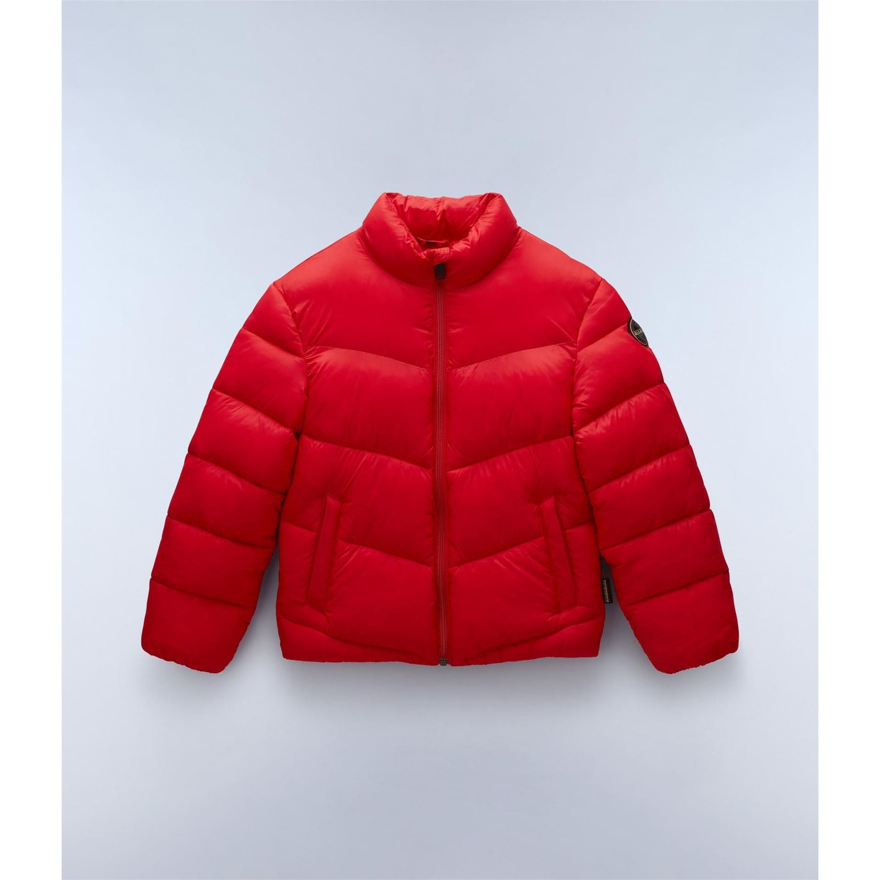 Napapijri Solid Patterned High Neck Puffer Coat