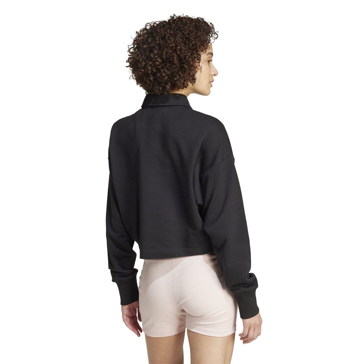 adidas Womens All Szn French Terry Polo Sweatshirt