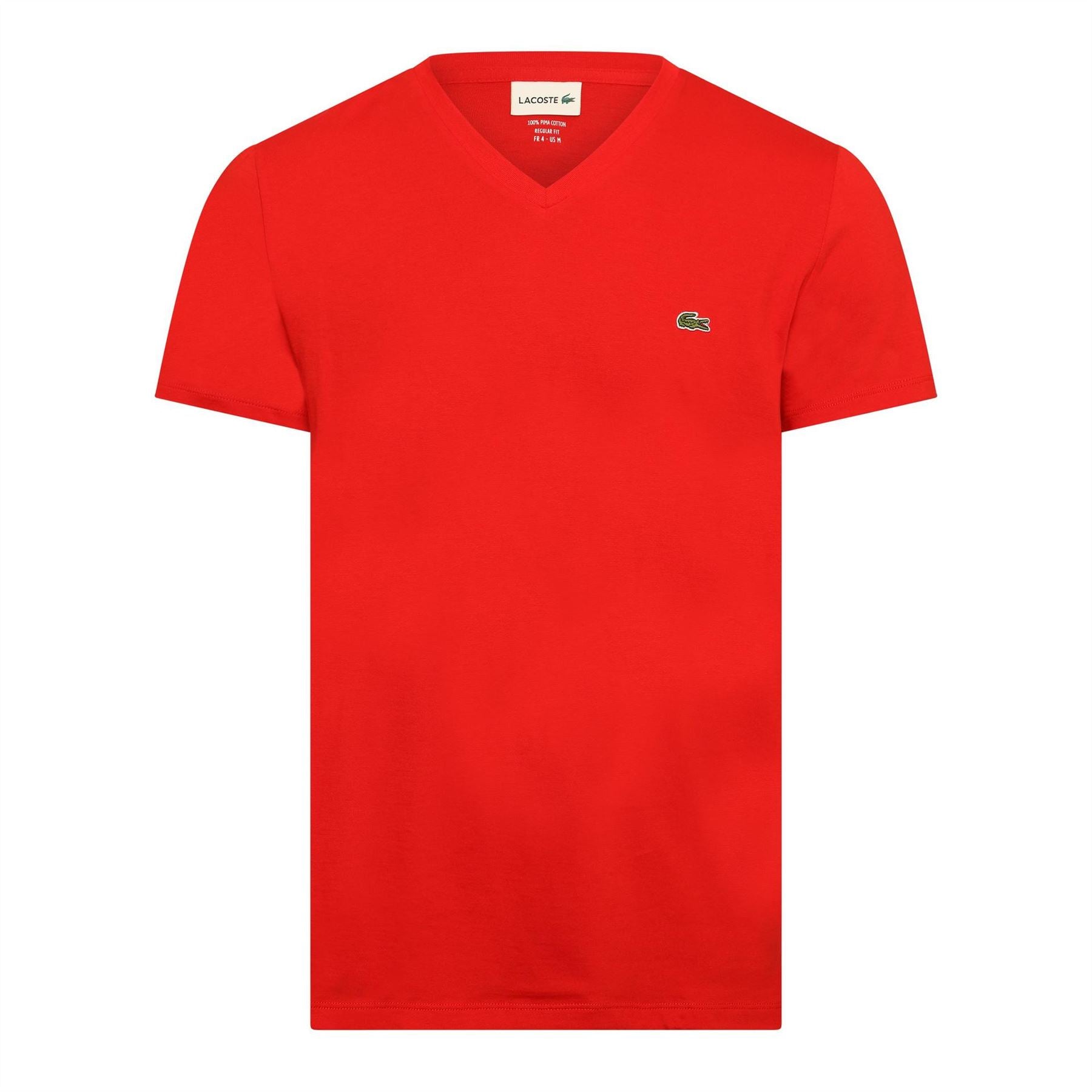 Lacoste Crocodile Print V-Neck Regular Fit T-Shirt