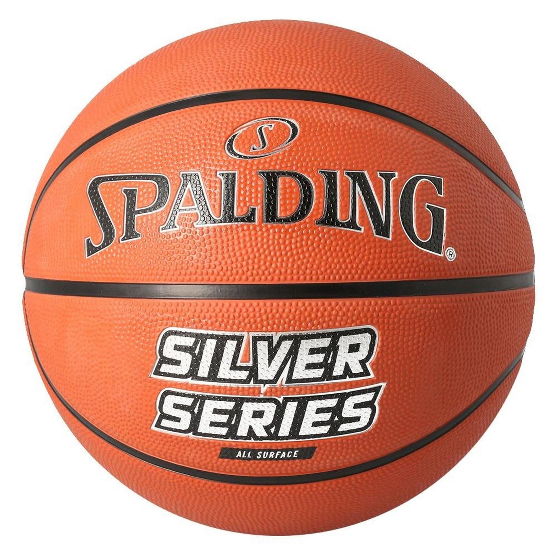 Spalding Silver Lettering Basketball
