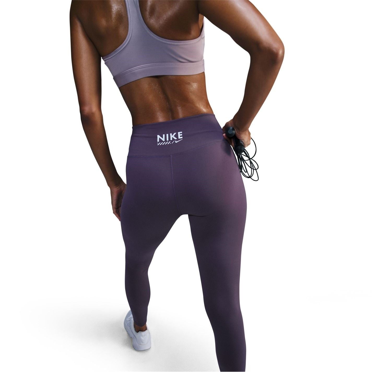 Nike One High Rise Solid Patterned Leggings