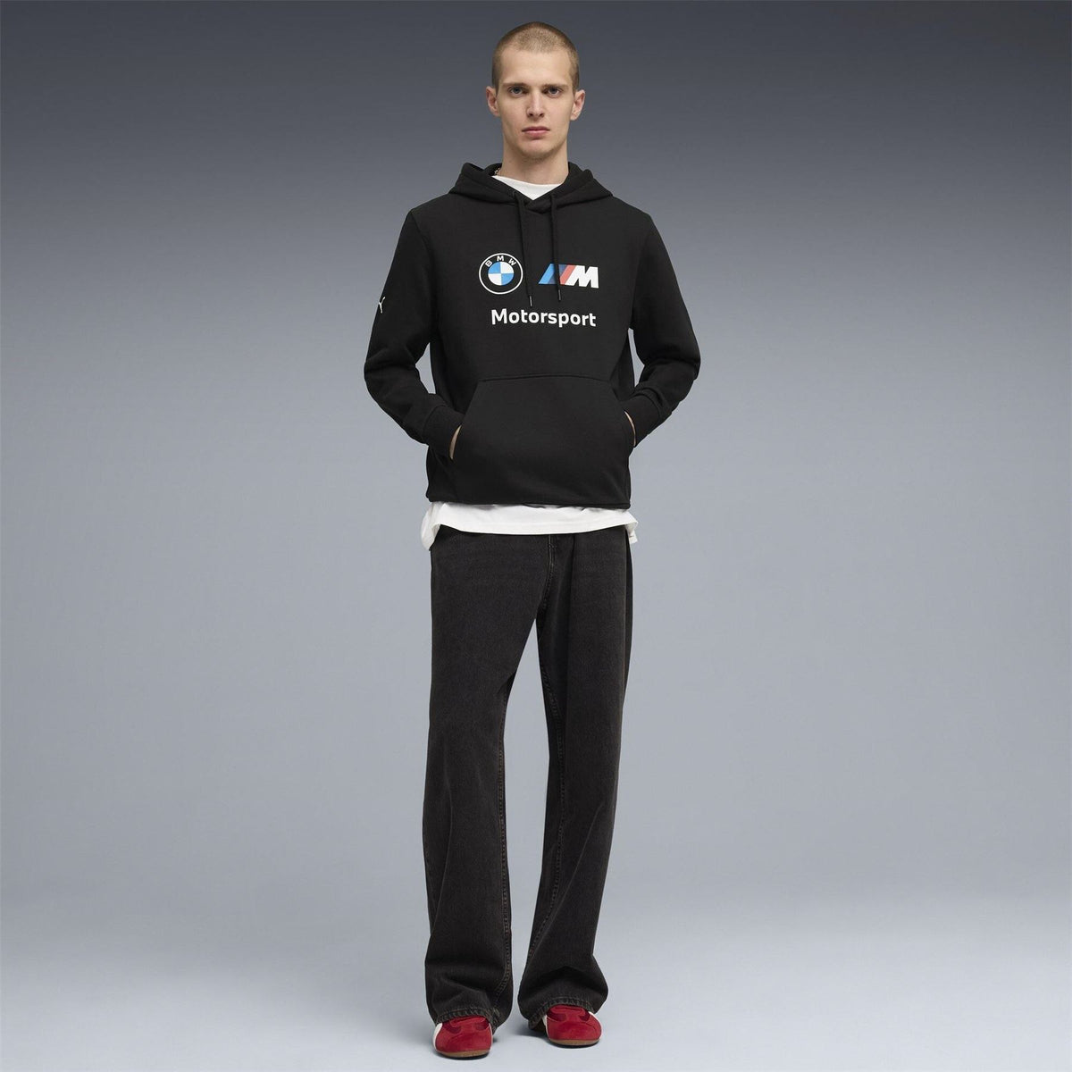 Puma Bmw Mms Over The Head Cotton Long Sleeve Hoodie