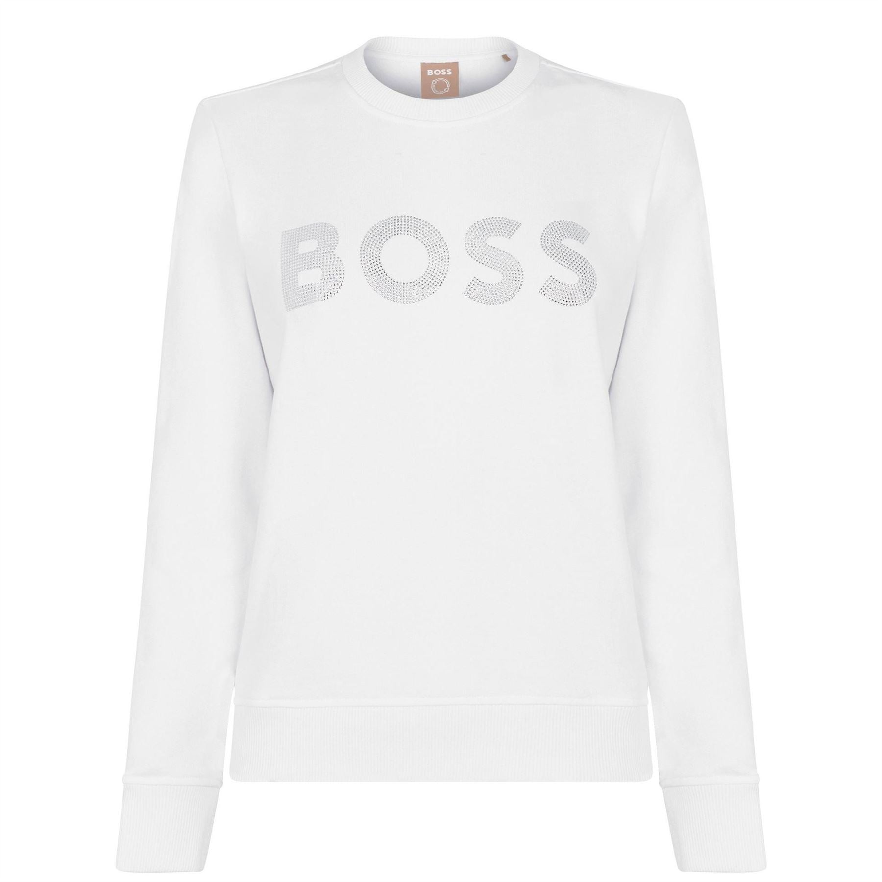 Boss Crew Sweatshirt, Sparkling Diamante