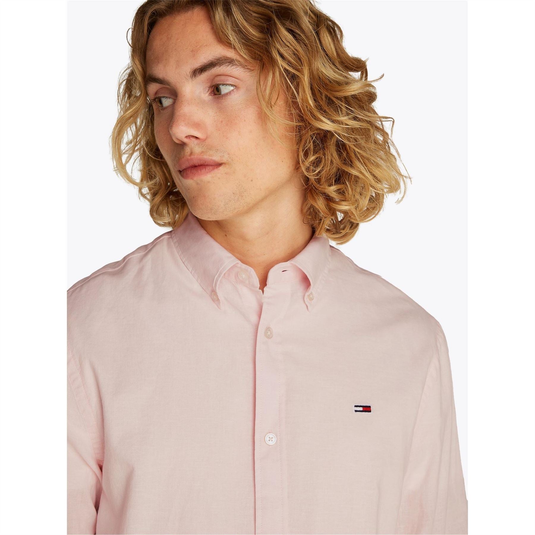 Tommy Jeans Regular Fit Collared Neck Long Sleeve Shirt