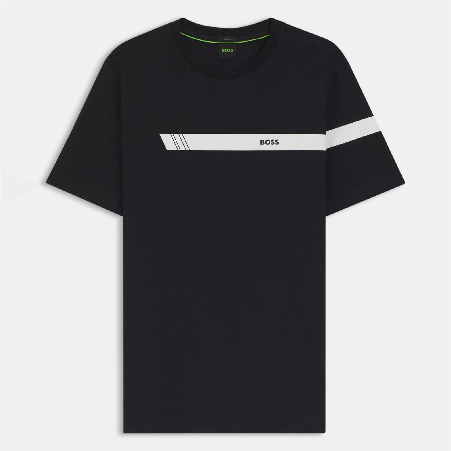 Boss Fit T-Shirt With Logo Stripe