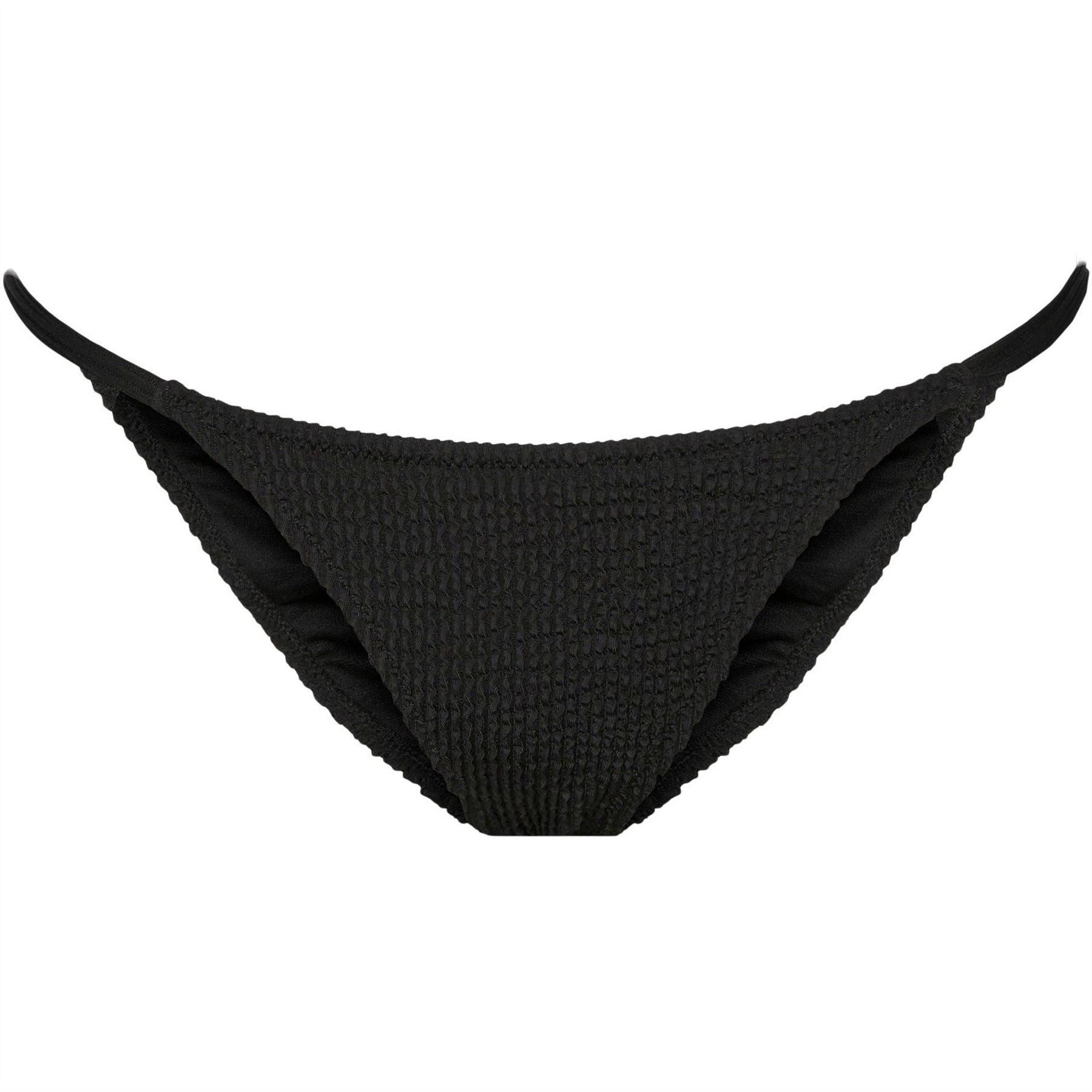 Pieces Womens Crinkle Tanga  Bikini Bottoms