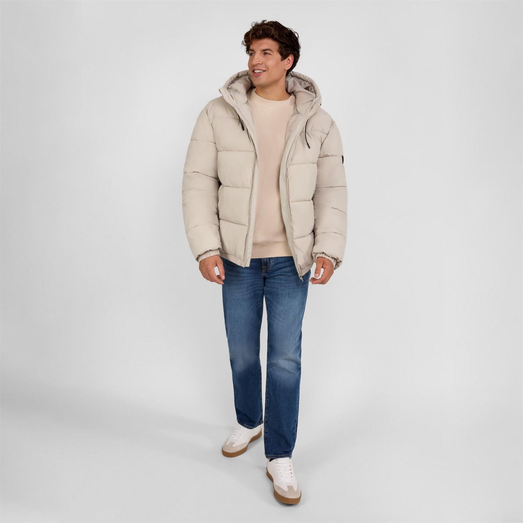 Minoti Men Ripstop Jacket High Collar Elastic Cuffs Grey
