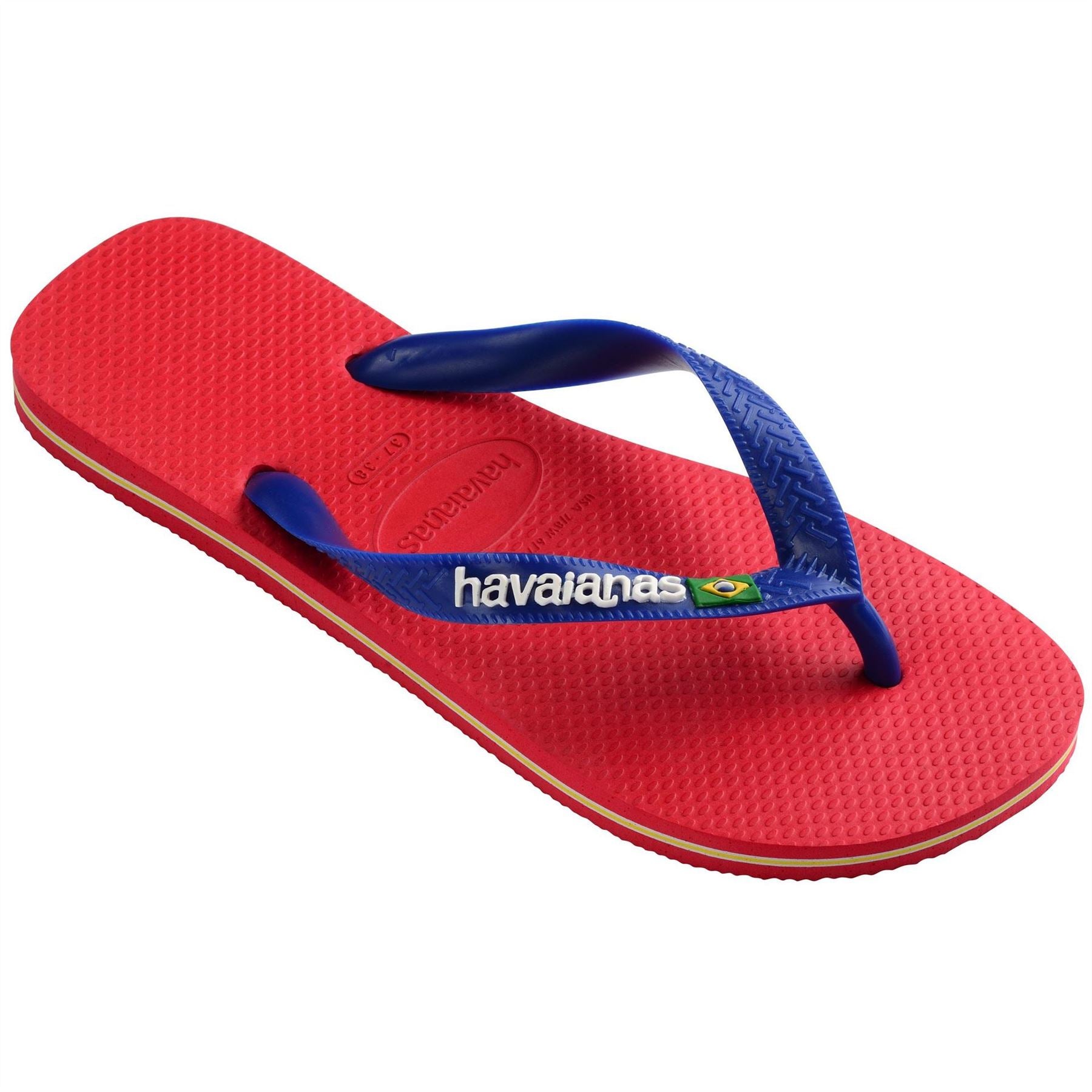 Havaianas Mens Hav. Brasil Logo Ruby Red Ruby Red Flip Flops