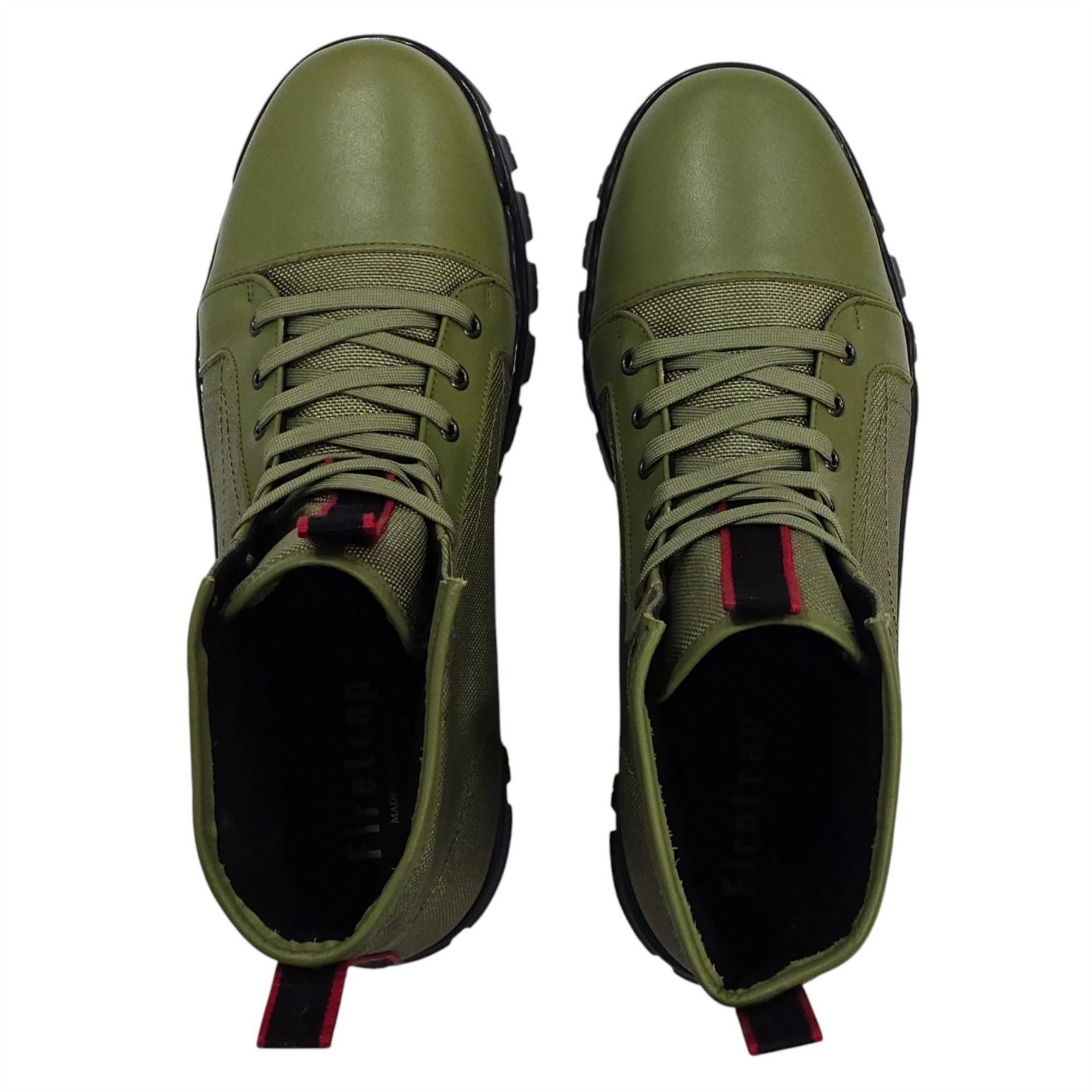 Firetrap Lucas Leather Ankle Lace Up Hiker Rugged Boots