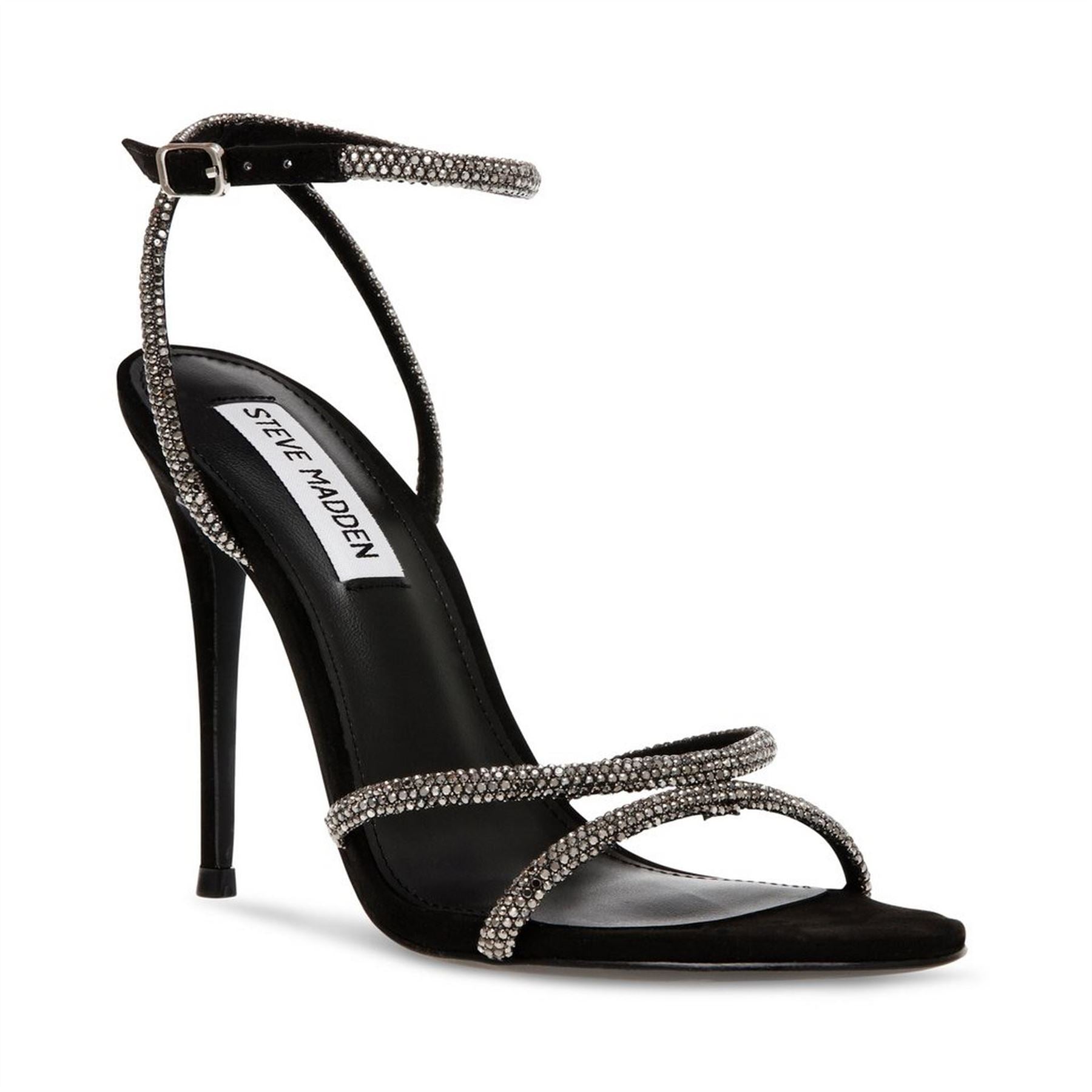 Steve Madden Metallic Open Toe Stiletto Heel Sandals