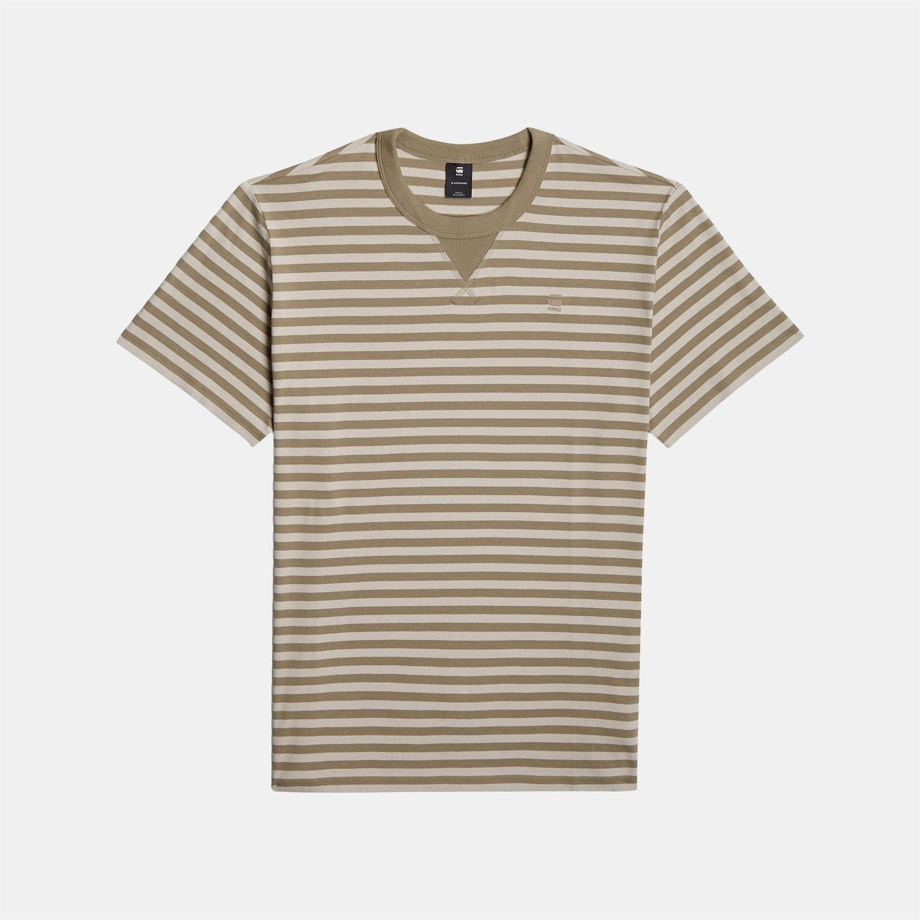 G Star Striped Crew Neck Short Sleeve Jersey T-Shirt