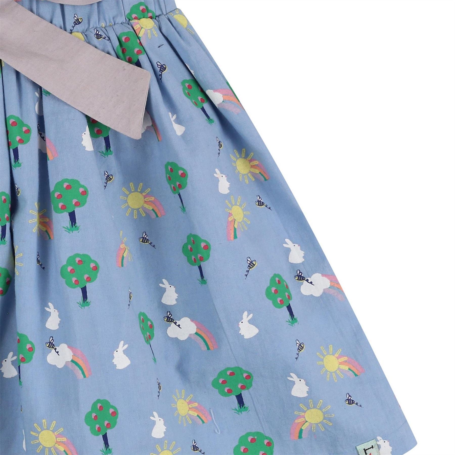 Lilly and Sid Bunny Cartoon Print Mini A-Line Skirt