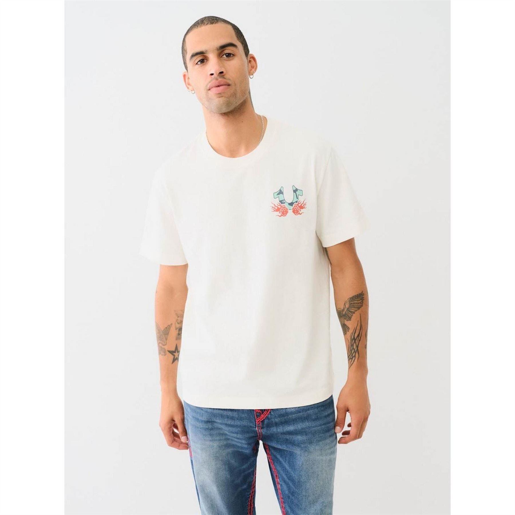 True Religion Flame Reaper Regular Fit T-Shirt