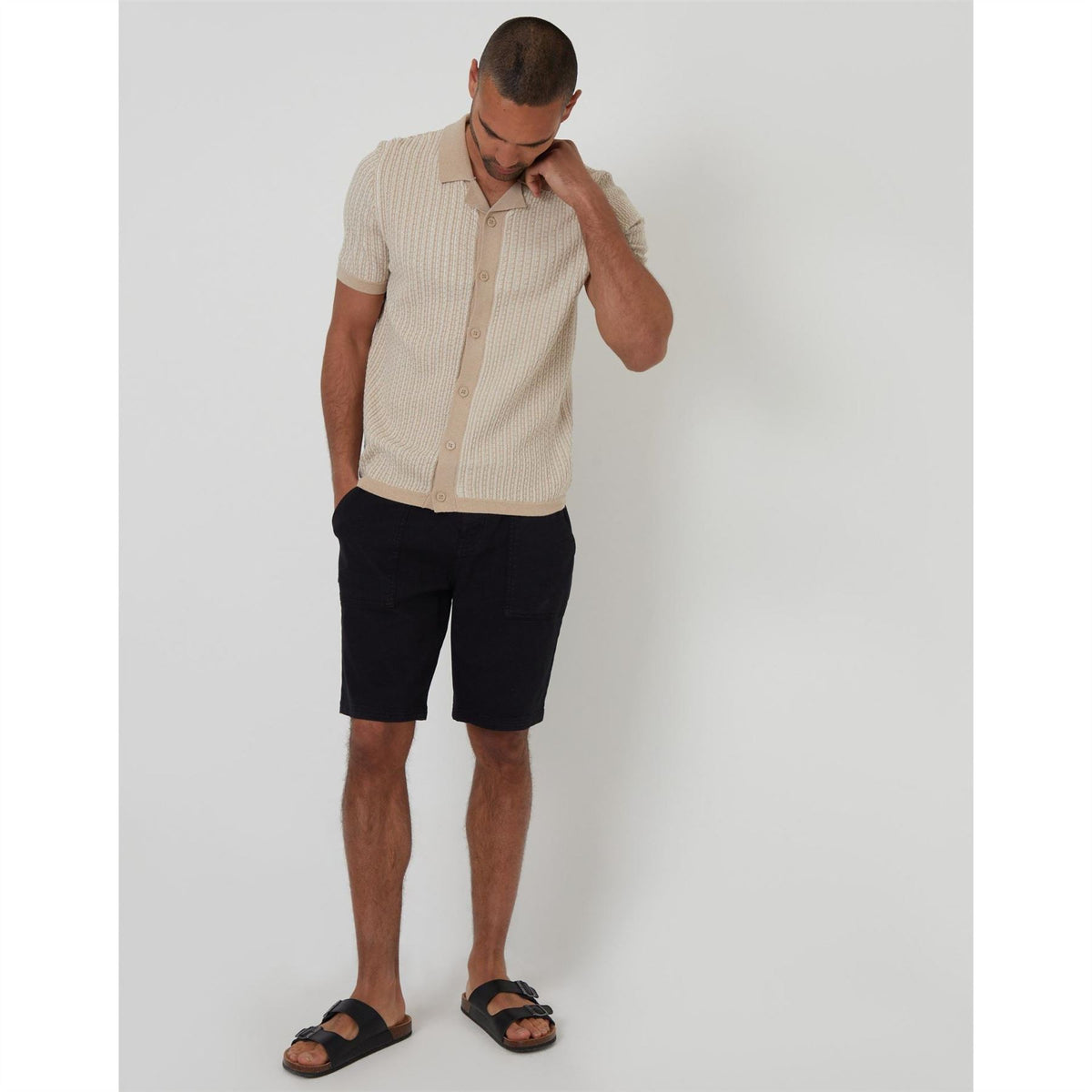 Threadbare Ryeland Collared Neck Short Sleeve Shirt