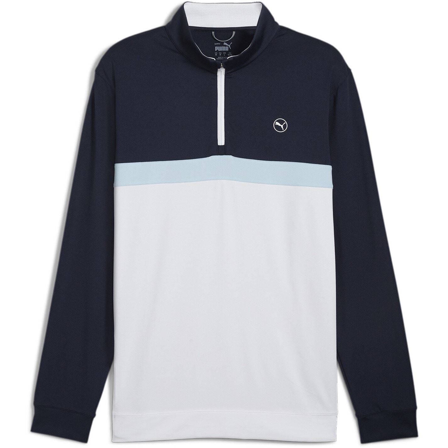 Puma Mens Pure Colour Block Golf Quarter Zip