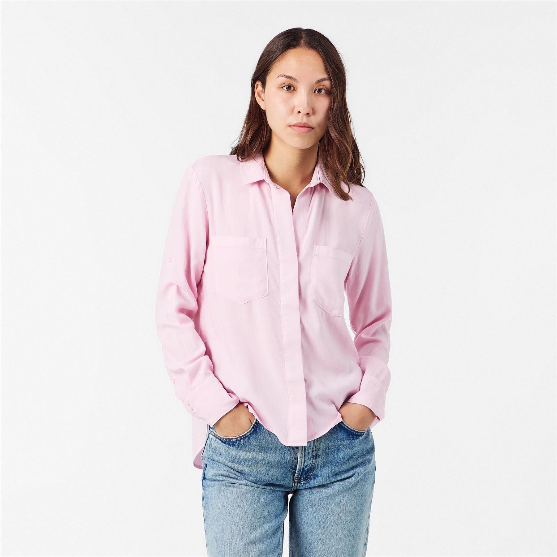 Bella Dahl Back Slit Relaxed Fit Three Quarter Sleeve Shirt
