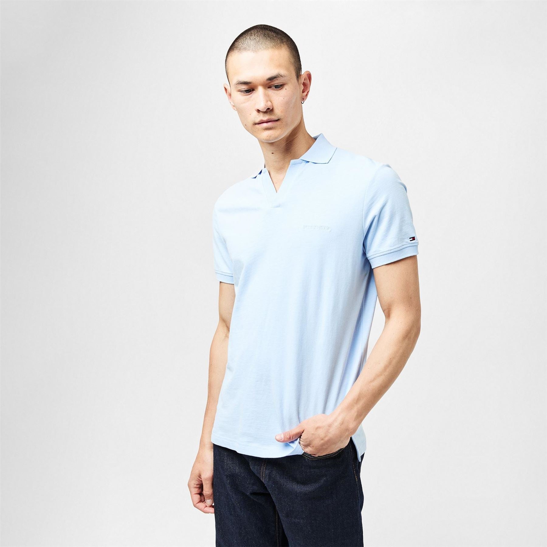 Tommy Hilfiger Cotton Linen Terry Short Sleeve Polo Shirt