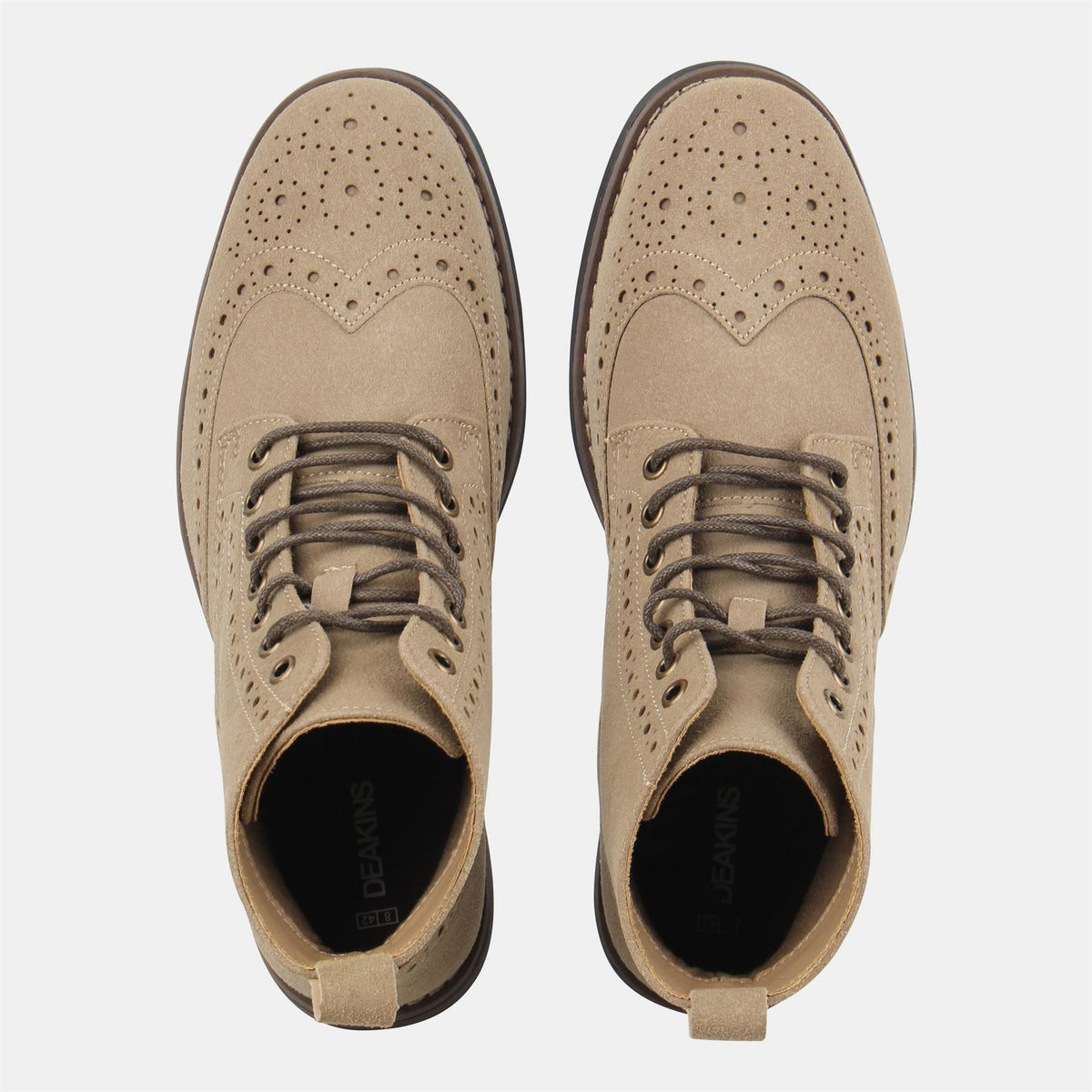 Deakins Ankle Lace Up Medium Heel Brogue Boots
