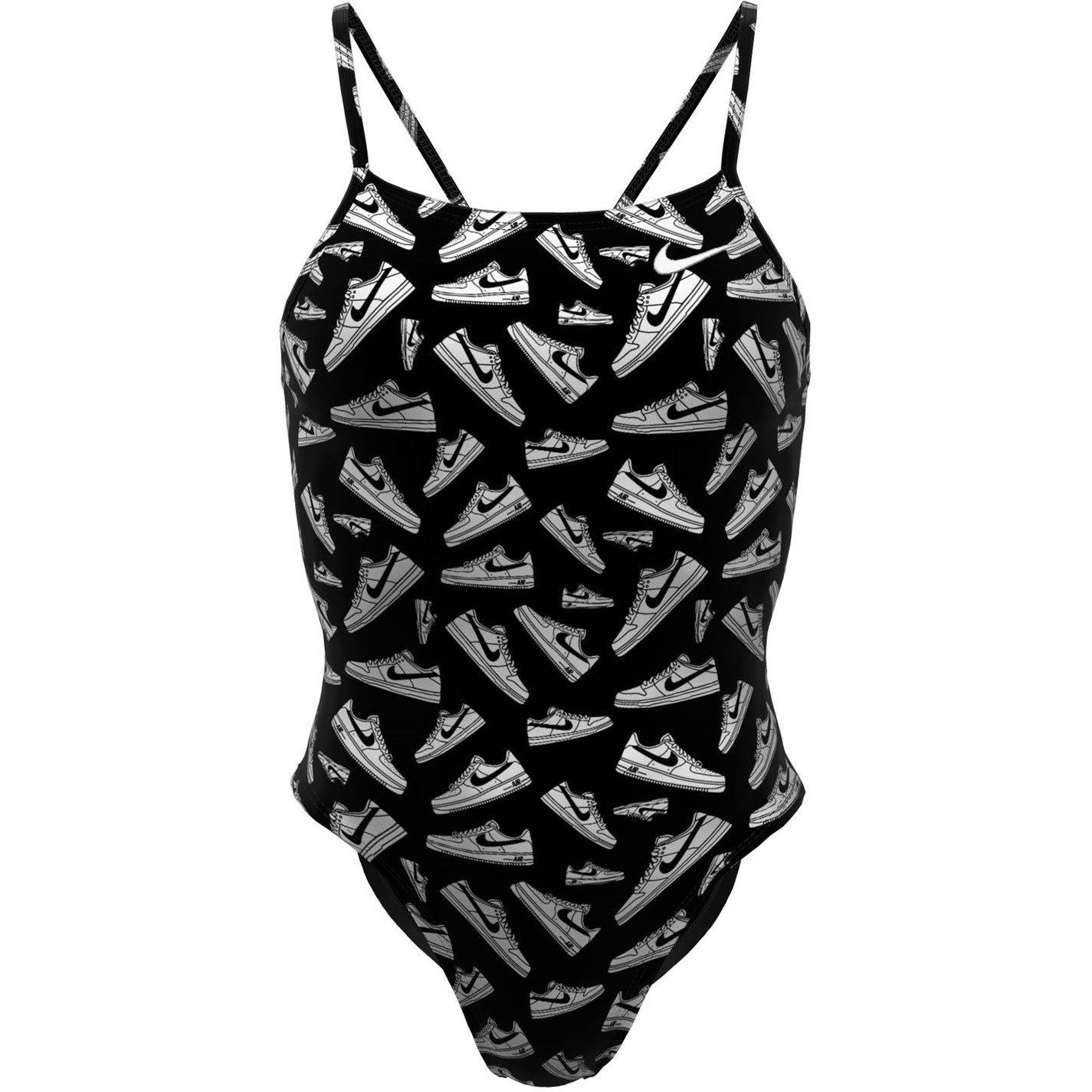 Nike Cut-Out Graphic Print One-Piece Swimsuit