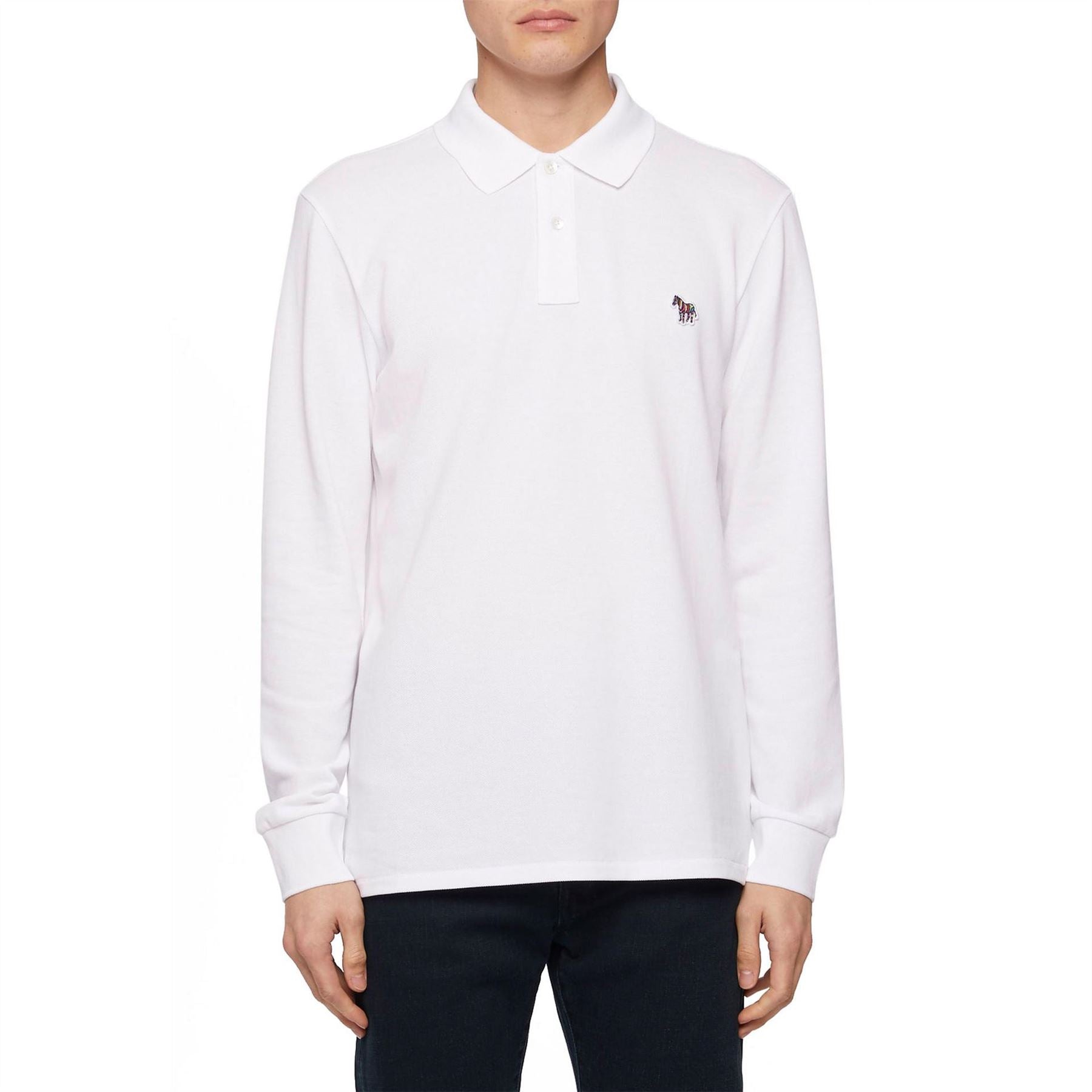 PS Paul Smith Long Sleeve Zebra Polo Shirt