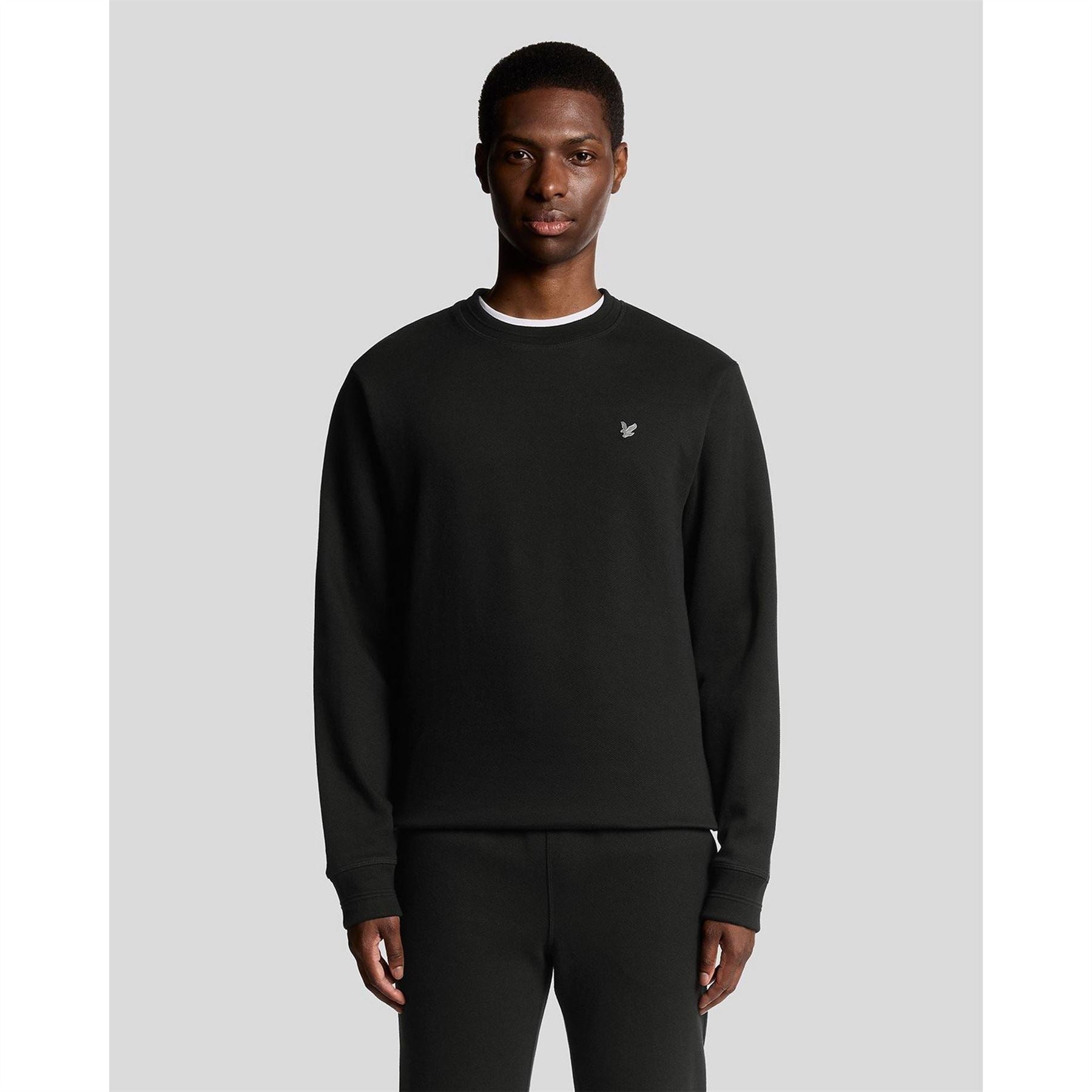 Lyle and Scott Embroidered Eagle Logo Crew Neck Long Sleeve Sweatshirt