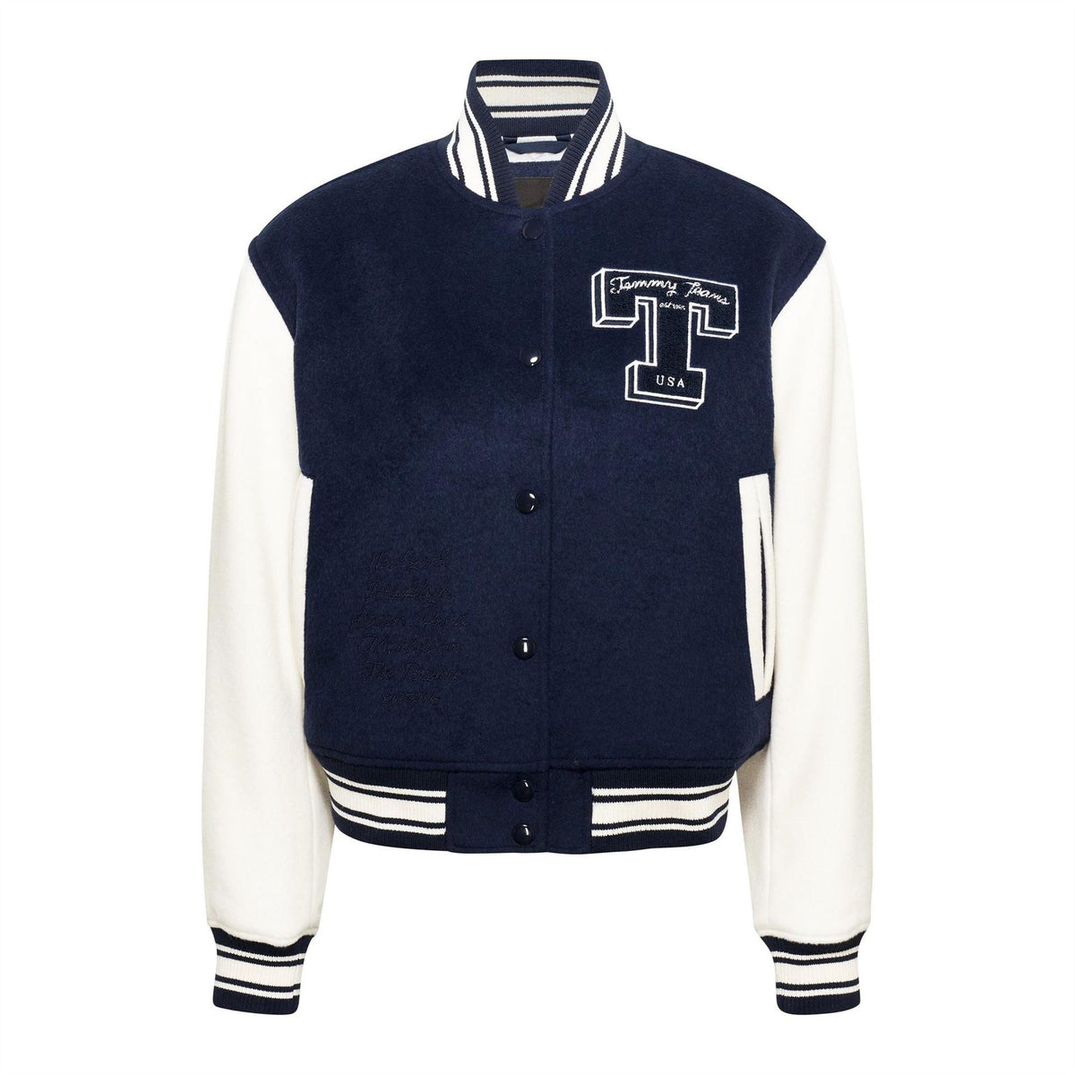 Tommy Jeans Letterman Wool Long Sleeve Varsity Jacket