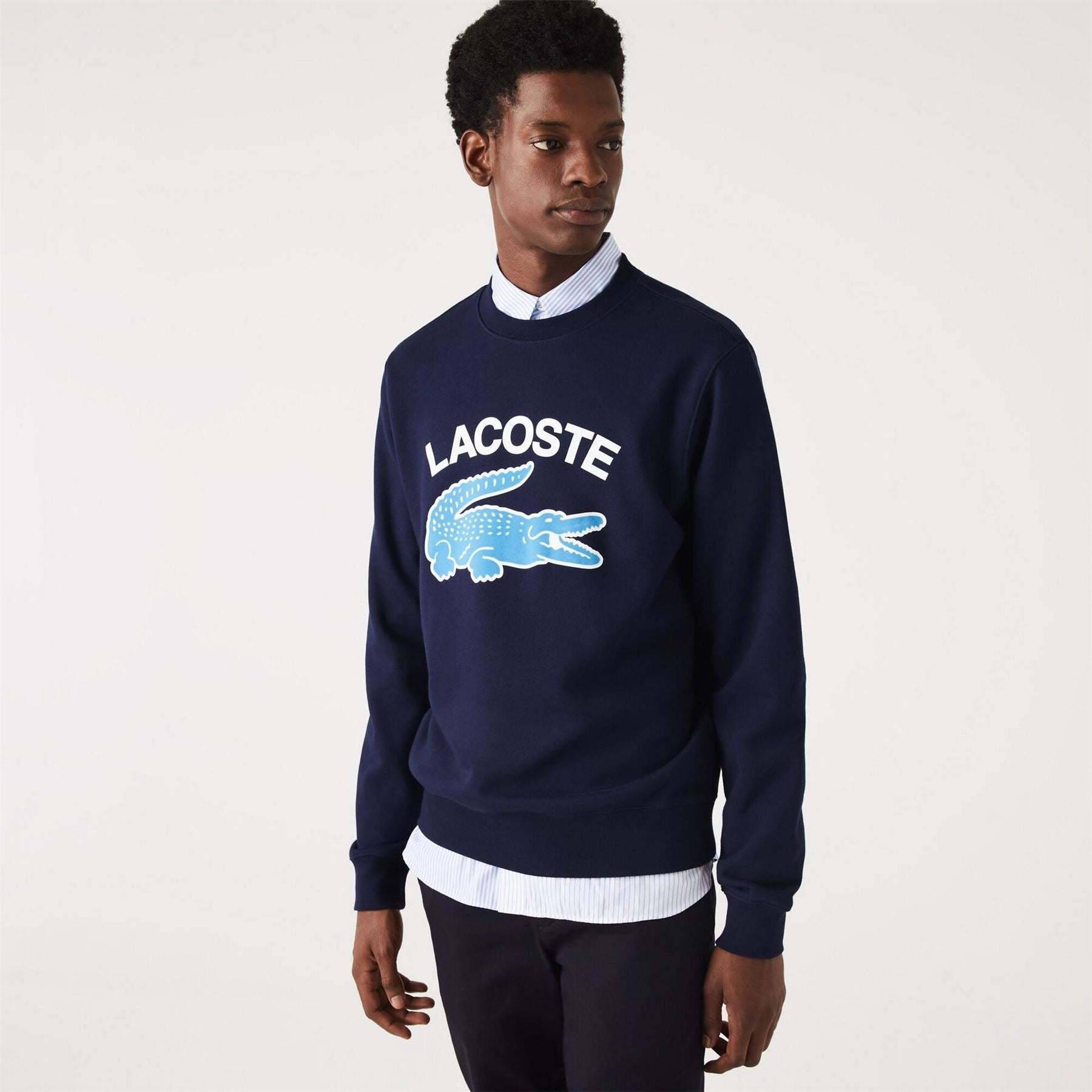 Lacoste Crocodile Print Regular Fit Long Sleeve Sweatshirt