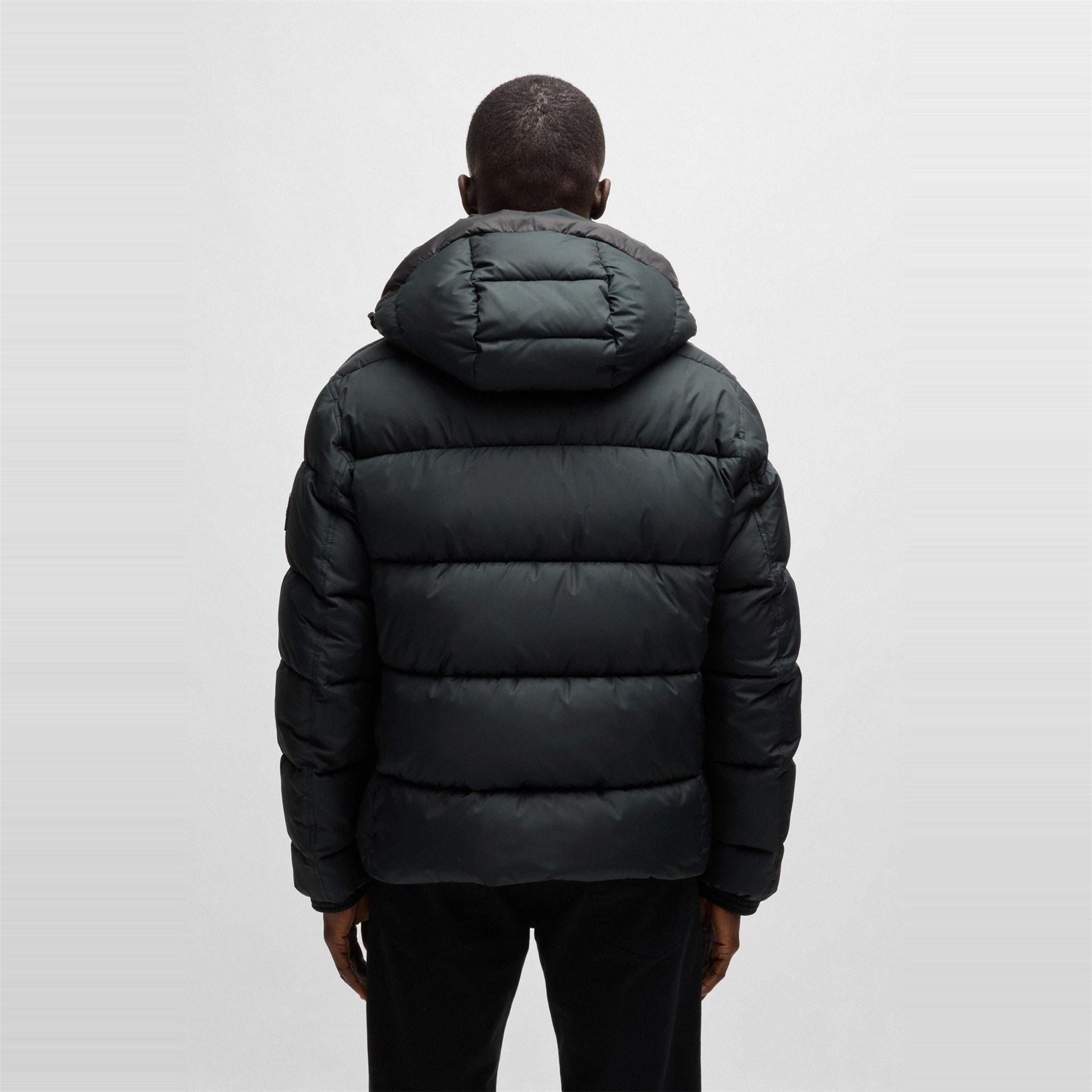 Boss Omaris Water Repellent Hooded Long Sleeve Short Puffer Jacket