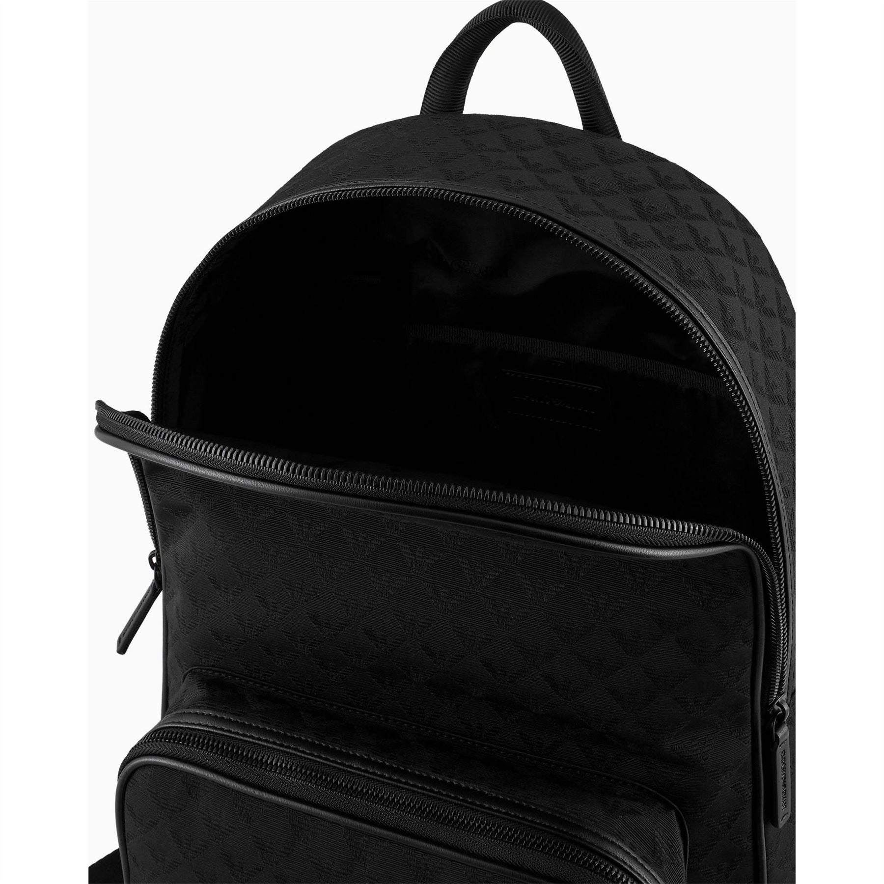 Emporio Armani All Over Jacquard Quilted Zip Backpack