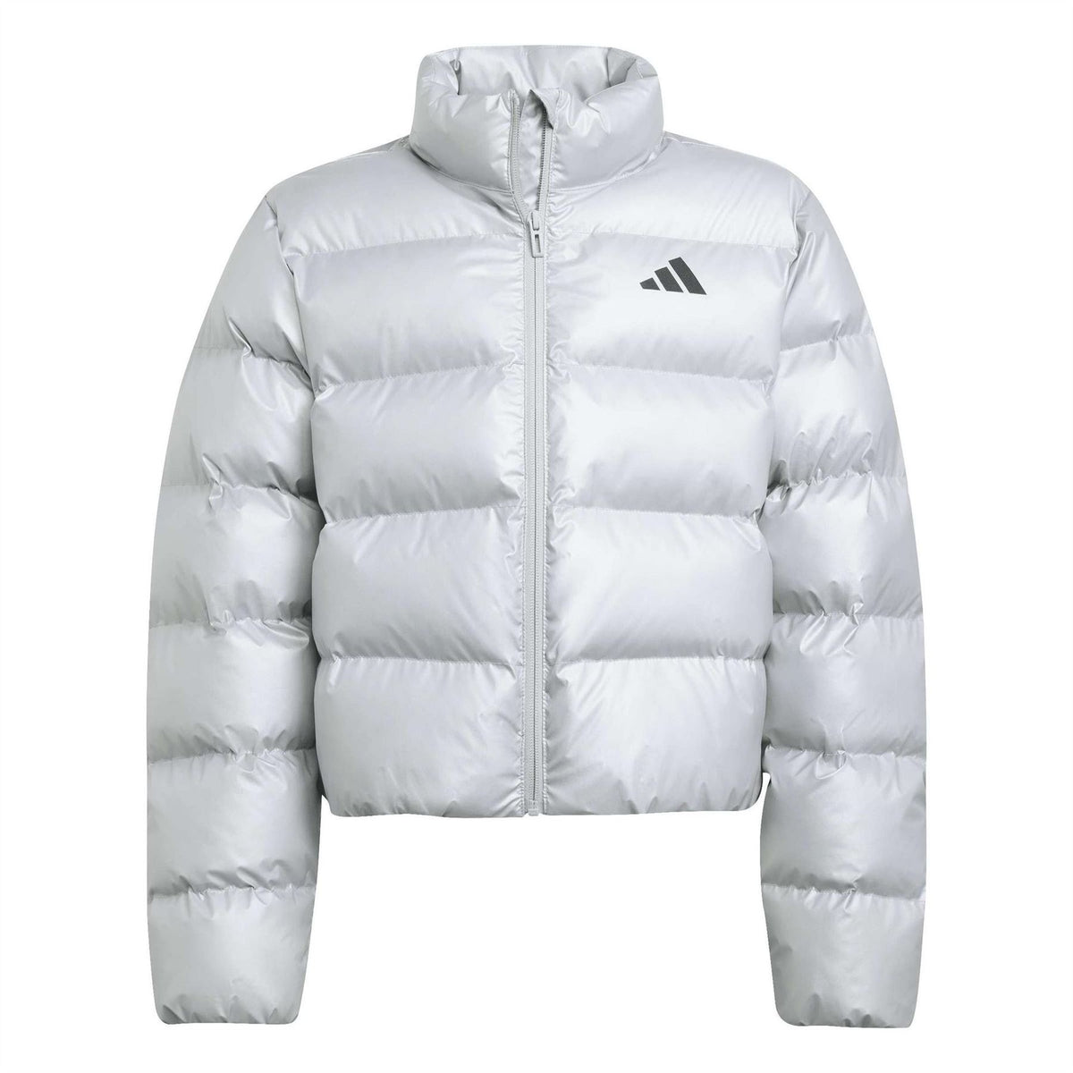 adidas Solid Patterned Puffer Jacket with Zipped Pocket