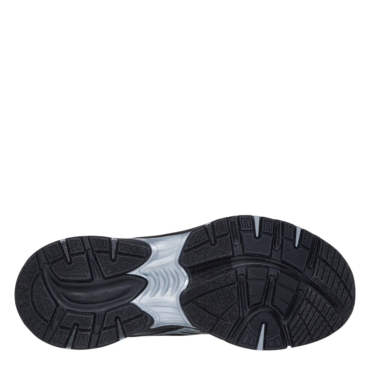 Skechers Womens Metallic Overlay Mesh Lace Up Slip  Slip On Trainers