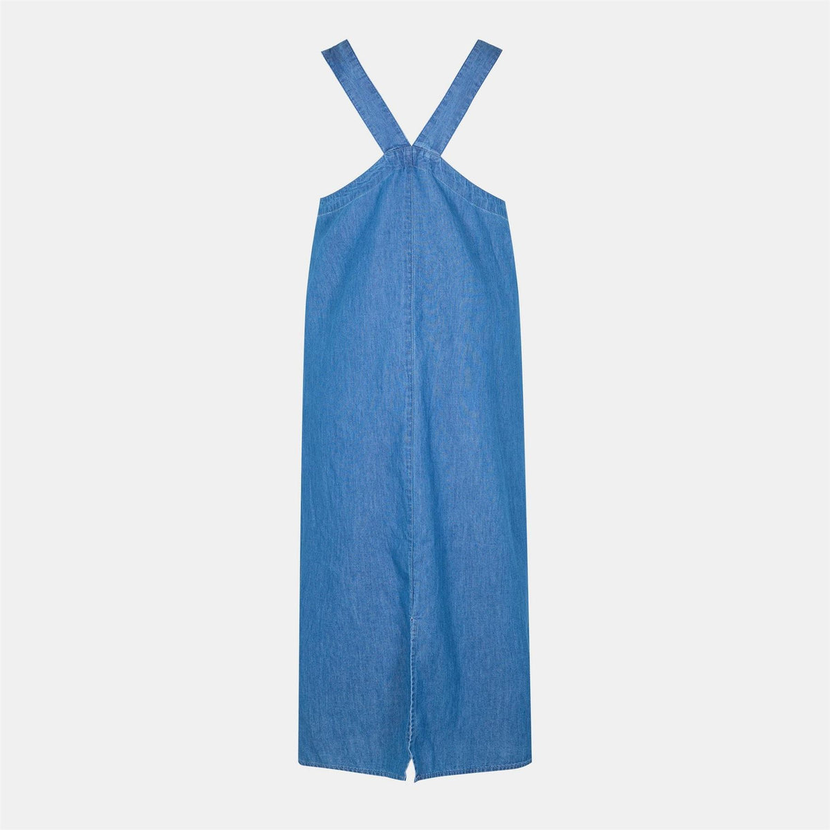 Mamalicious Denim Square Neck Maxi Pinafore Dress