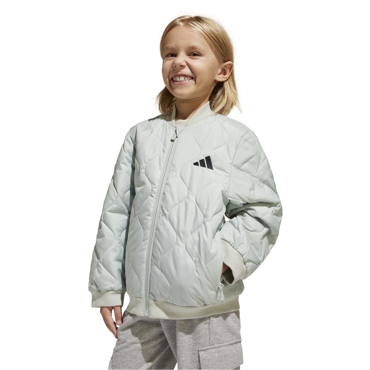 adidas Zipped Pocket Ribbed Cuff Puffer Jacket