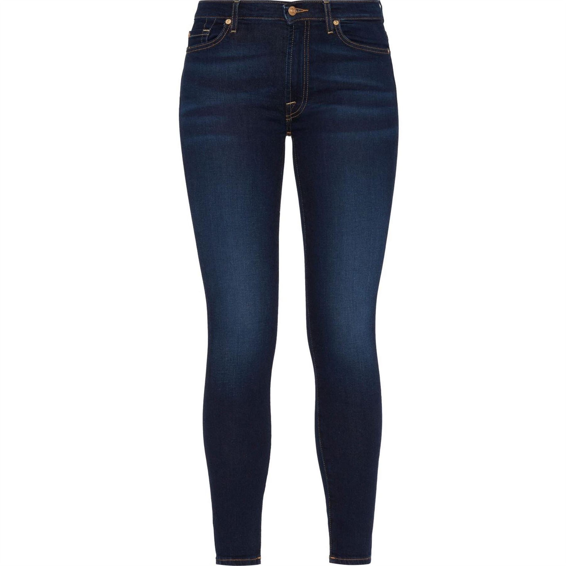 7 For All Mankind High Waisted Cropped Skinny Jeans
