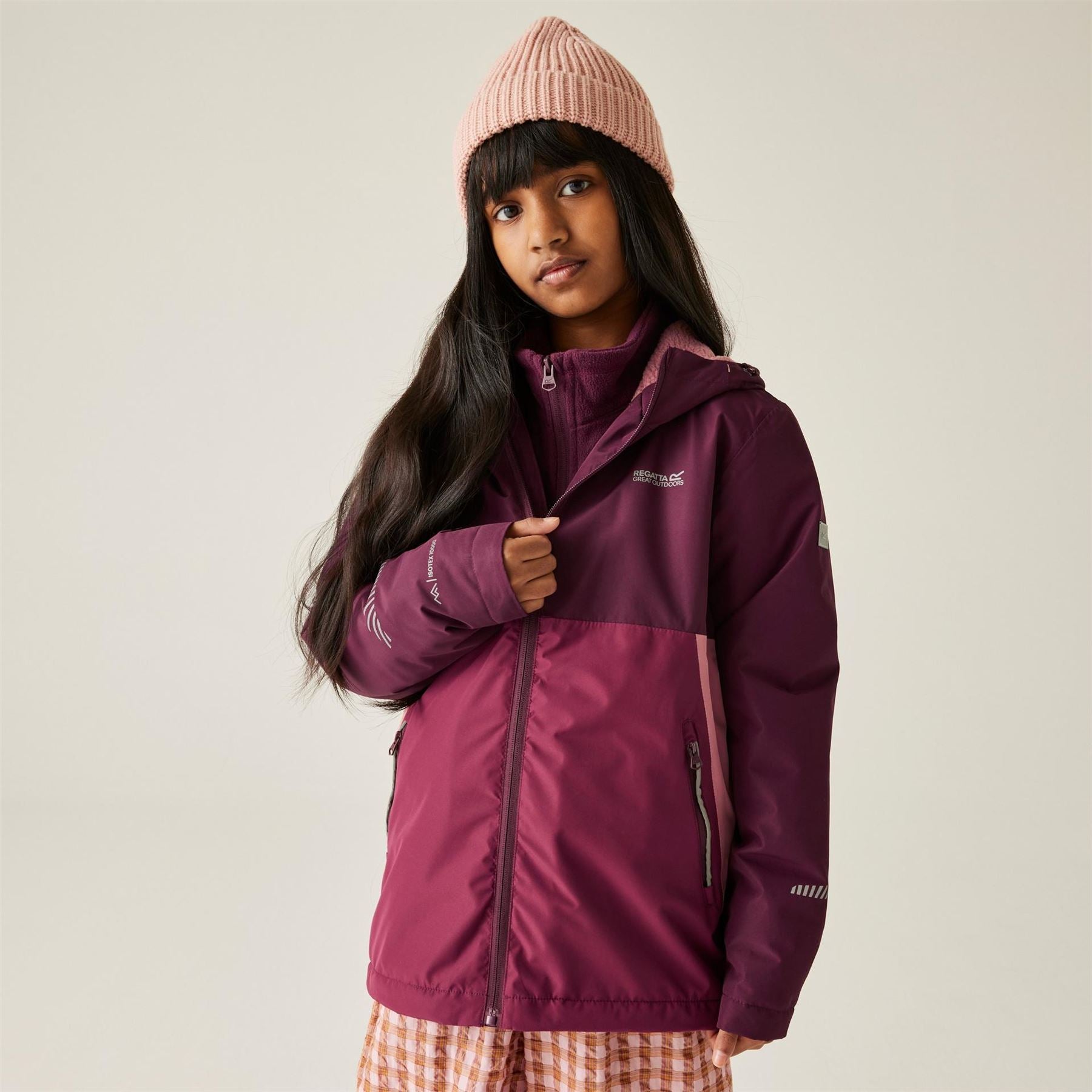 Regatta Kids Hillain Warm Lined Isotex Reflective Waterproof Jacket