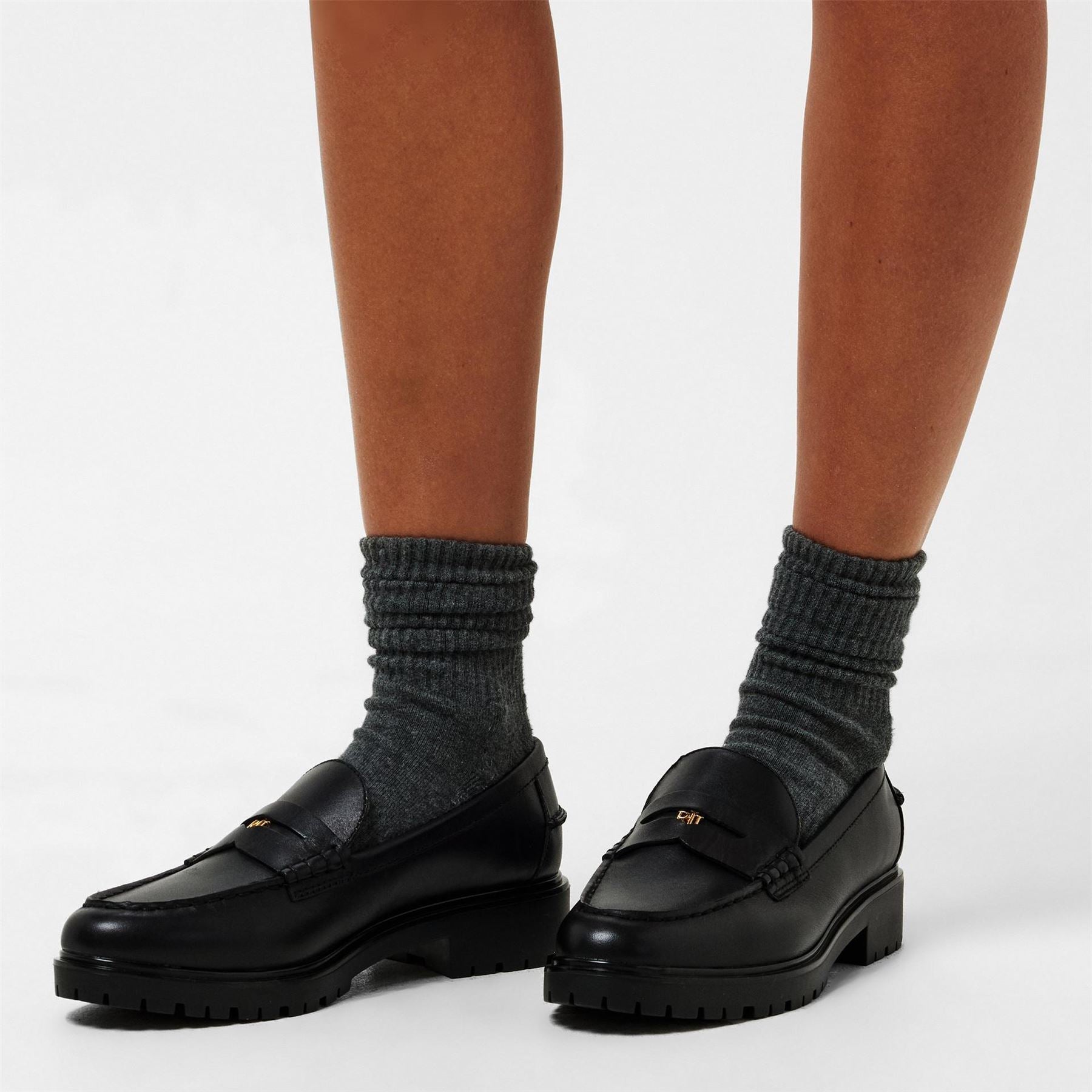 Lauren by Ralph Lauren Marli Penny Loafers Chunky Heel