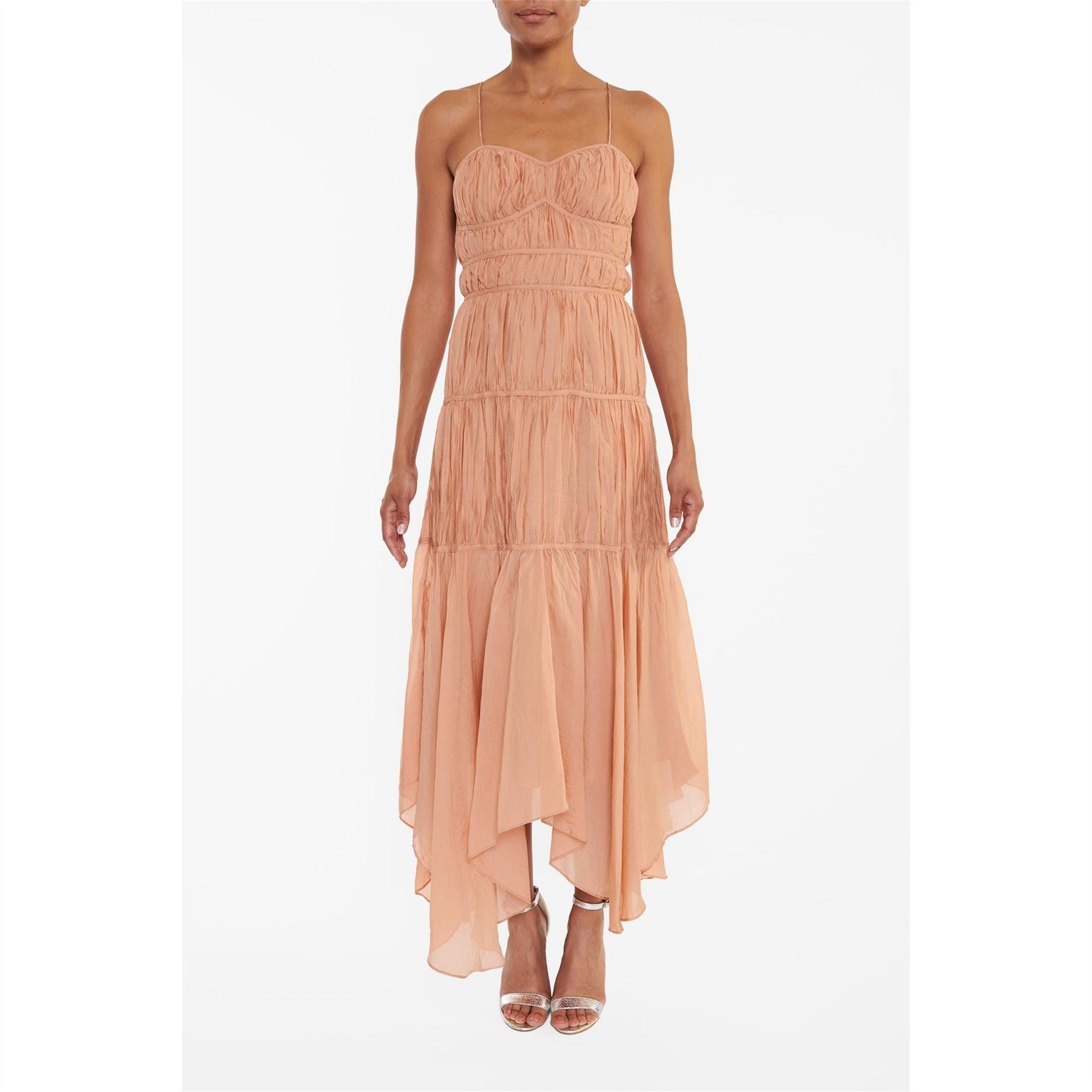 True Decadence Sweetheart Neck Sleeveless Maxi Wrap Dress